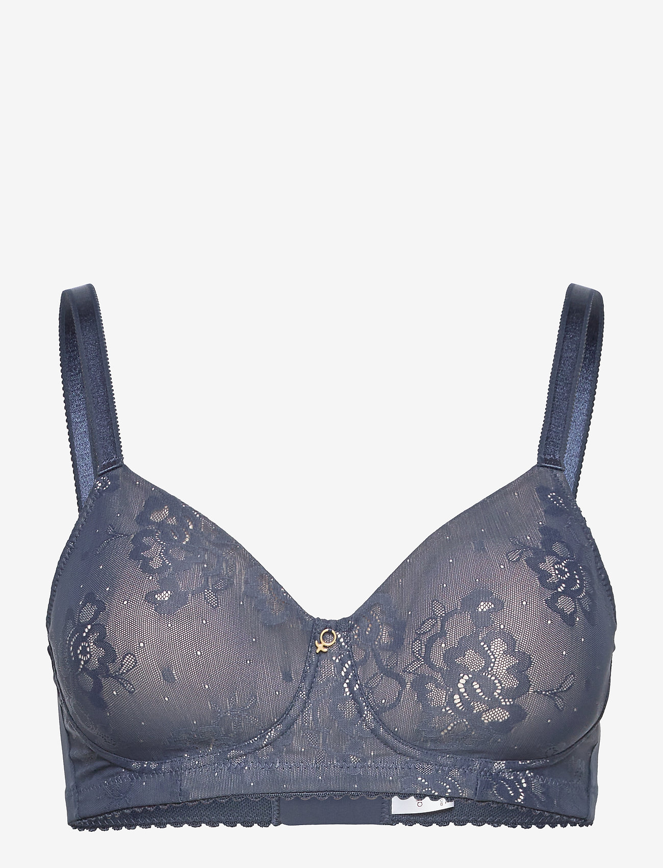 Abecita - Sheer padded soft bra, misty blue - full cup bras - misty blue - 0
