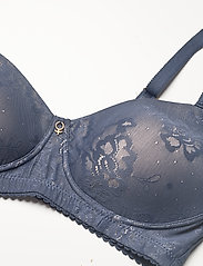 Abecita - Sheer padded soft bra, misty blue - full cup bras - misty blue - 2