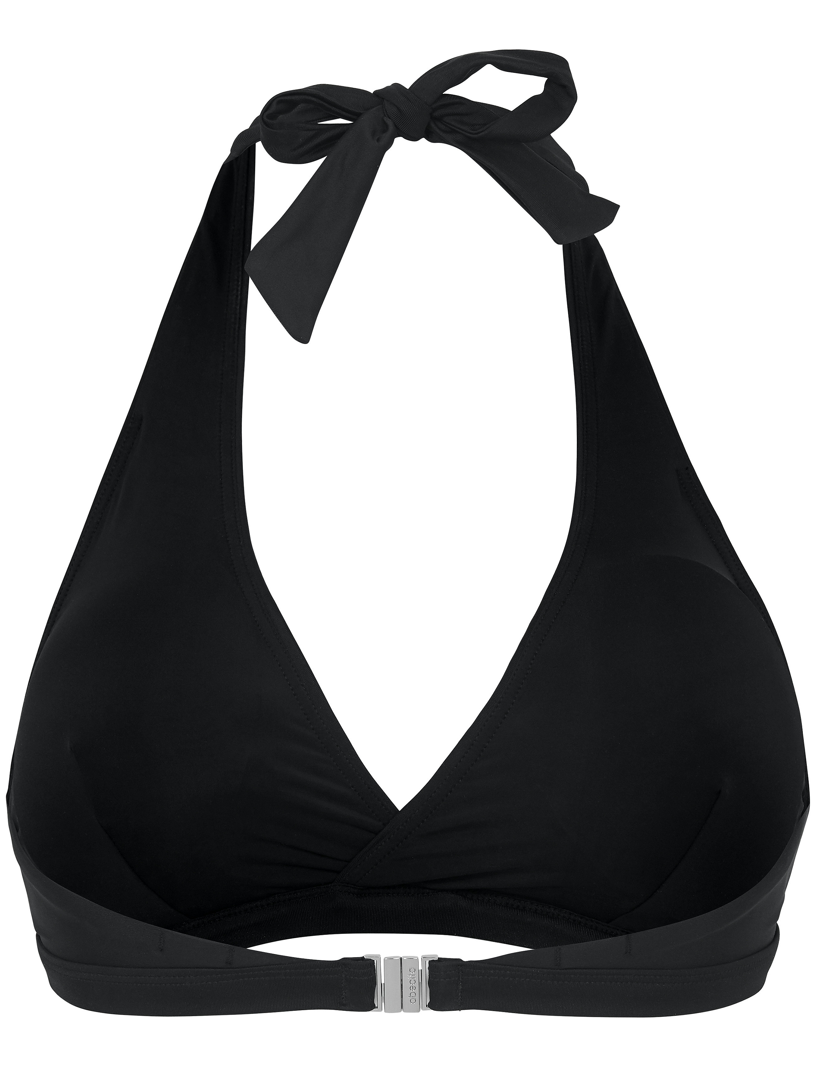 Abecita - MAUI HALTERNECK BIKINI BRA Aqua/White - trekant-bikinis - black - 4