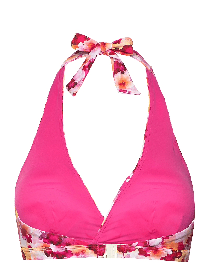 Abecita - MAUI HALTERNECK BIKINI BRA Pink crush - dreieck-bikini-oberteile - pink - 1