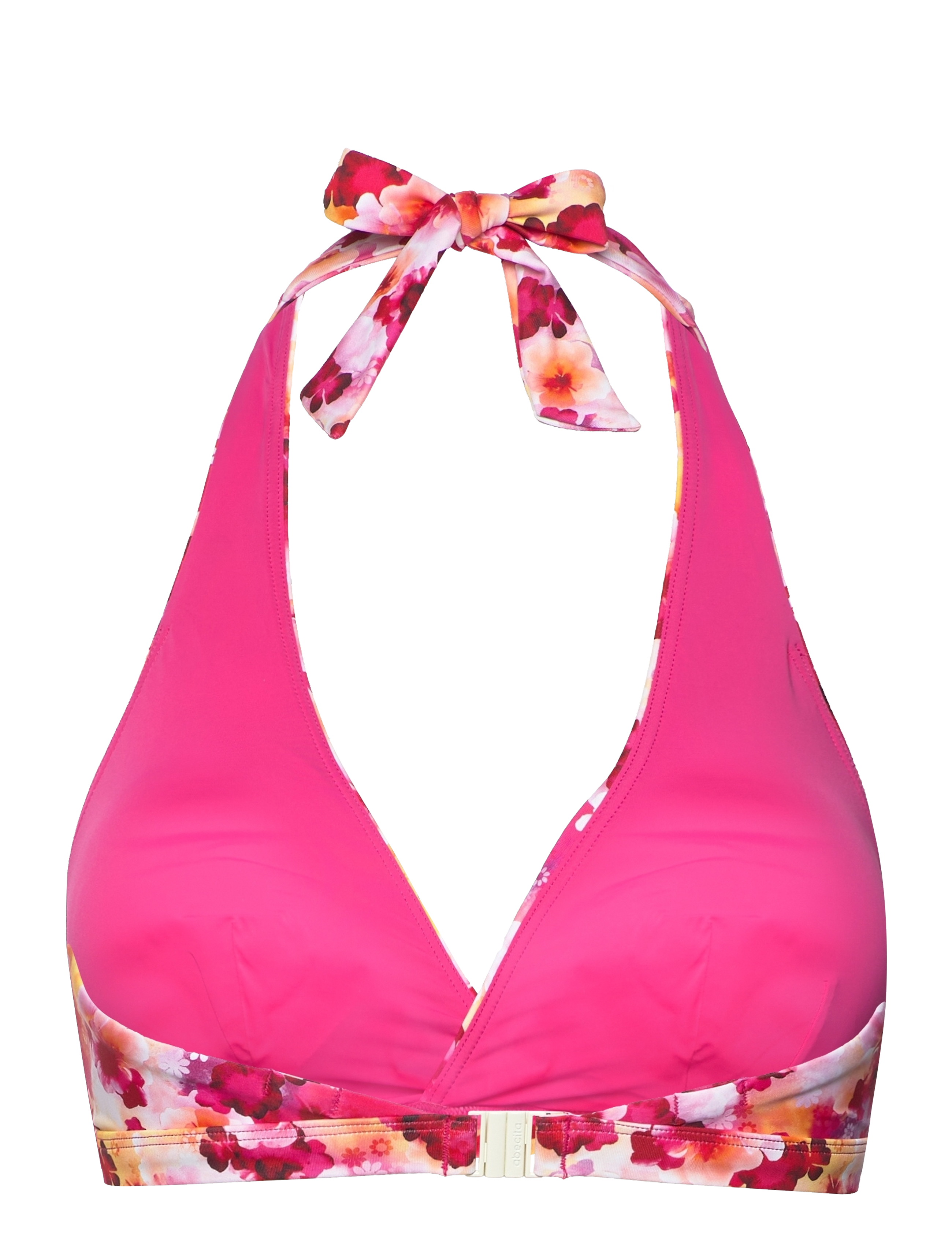 Abecita - MAUI HALTERNECK BIKINI BRA Pink crush - bikinis med trekantform - pink - 1