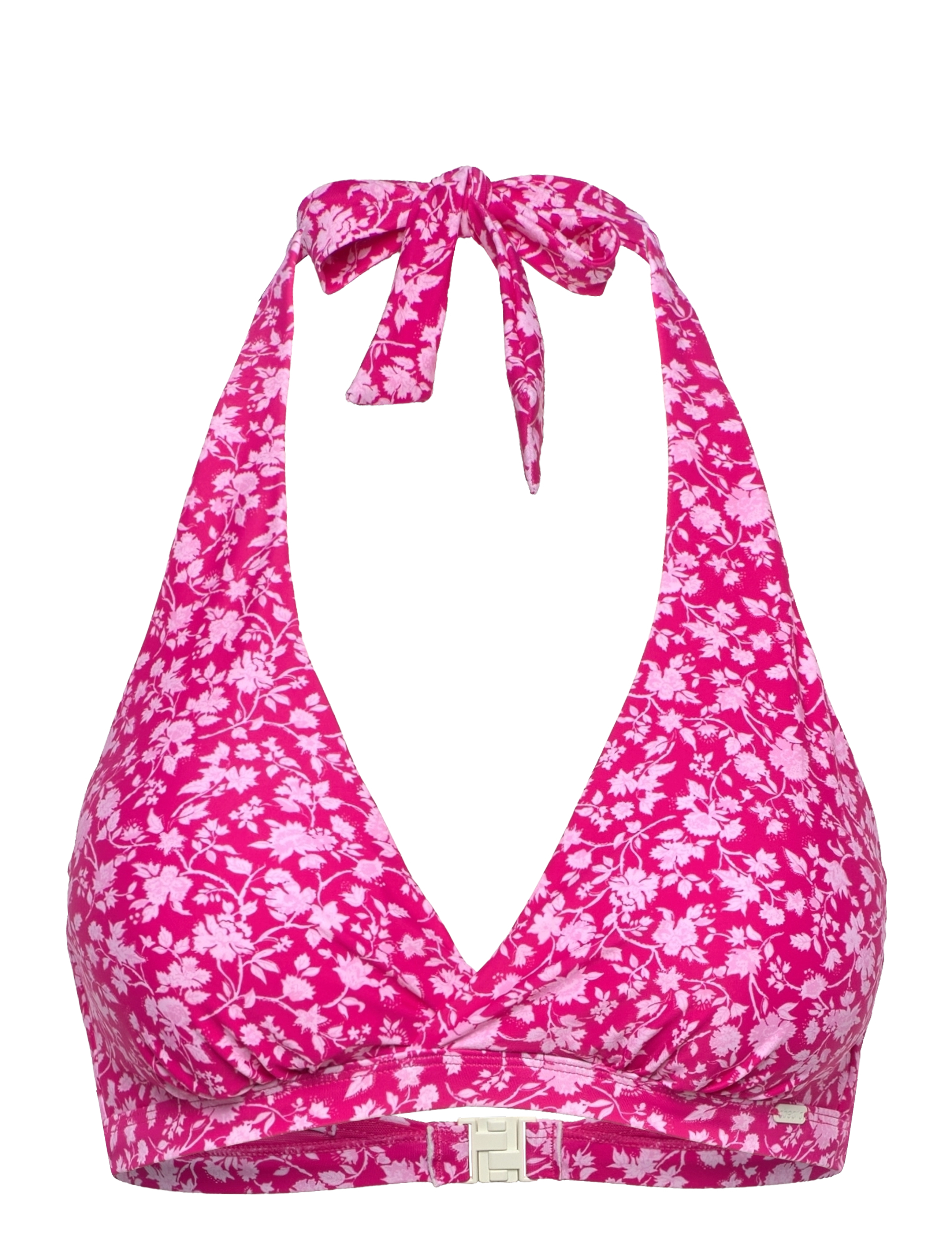 Abecita - MAUI HALTERNECK BIKINI BRA Pink crush - trekantsbikinier - pink lady - 0