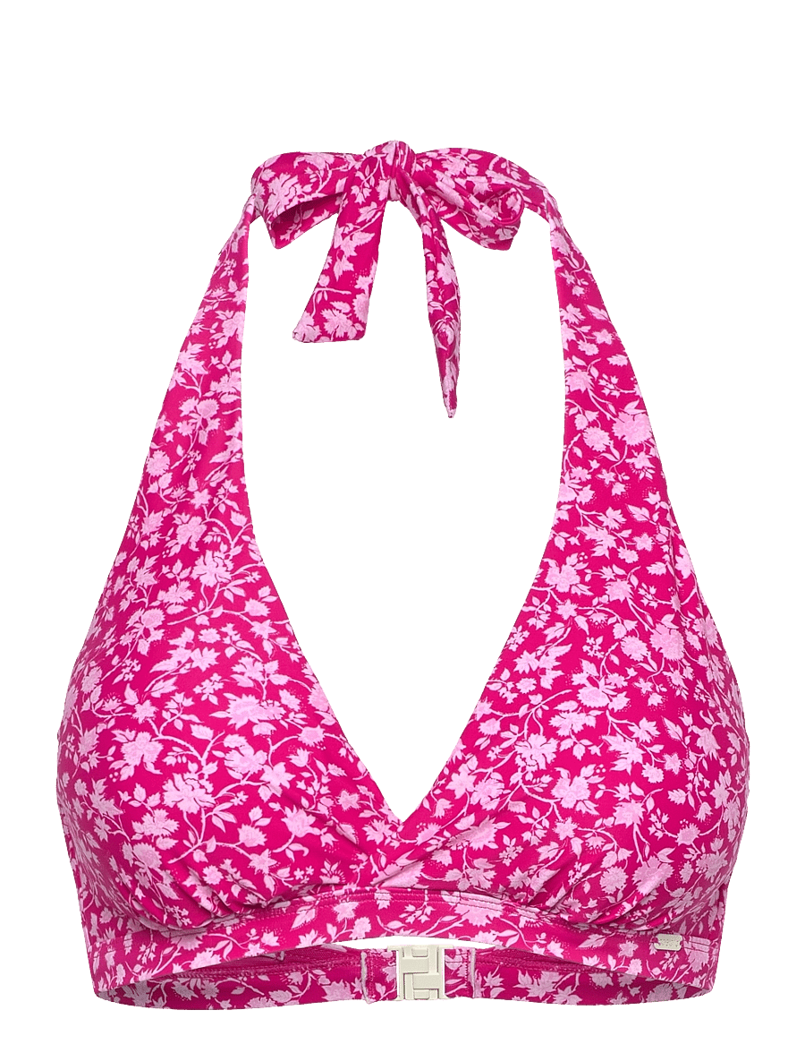 Abecita - MAUI HALTERNECK BIKINI BRA Pink crush - trekantsbikinier - pink lady - 0