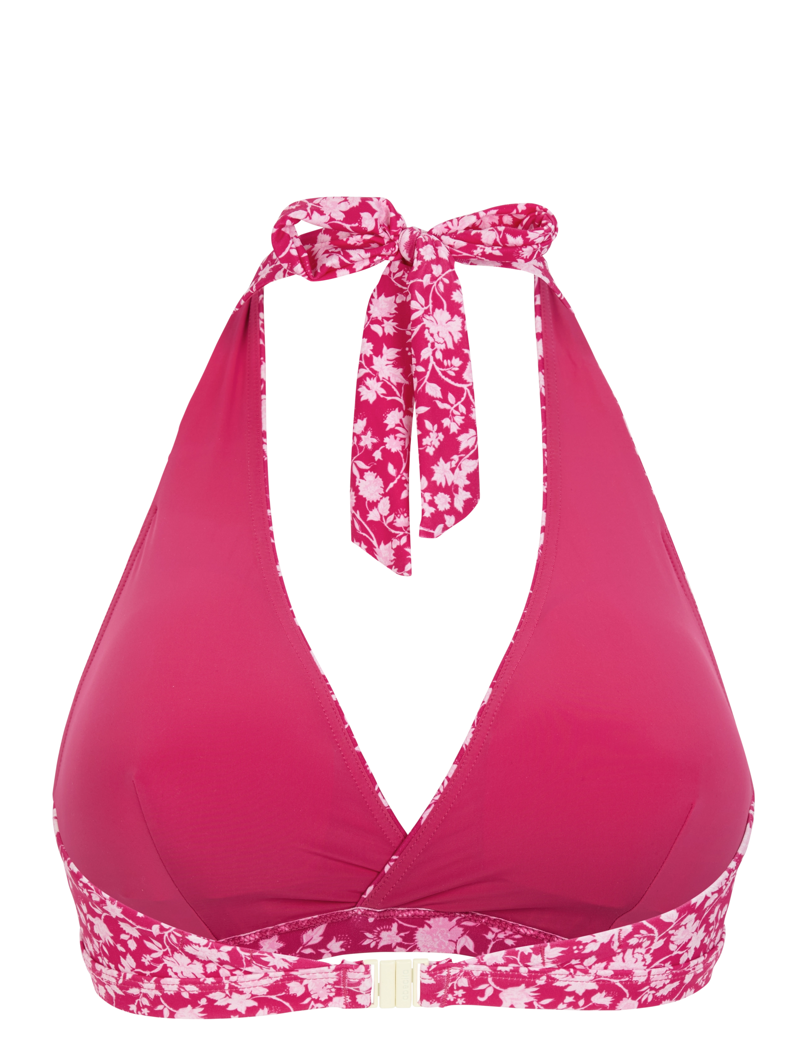 Abecita - MAUI HALTERNECK BIKINI BRA Pink crush - trekantsbikinier - pink lady - 1
