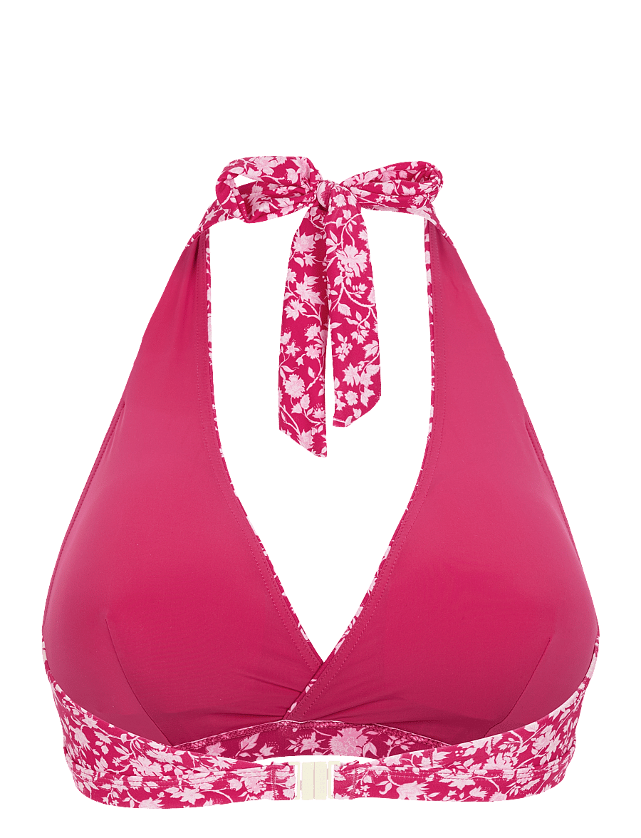 Abecita - MAUI HALTERNECK BIKINI BRA Pink crush - trekantsbikinier - pink lady - 1