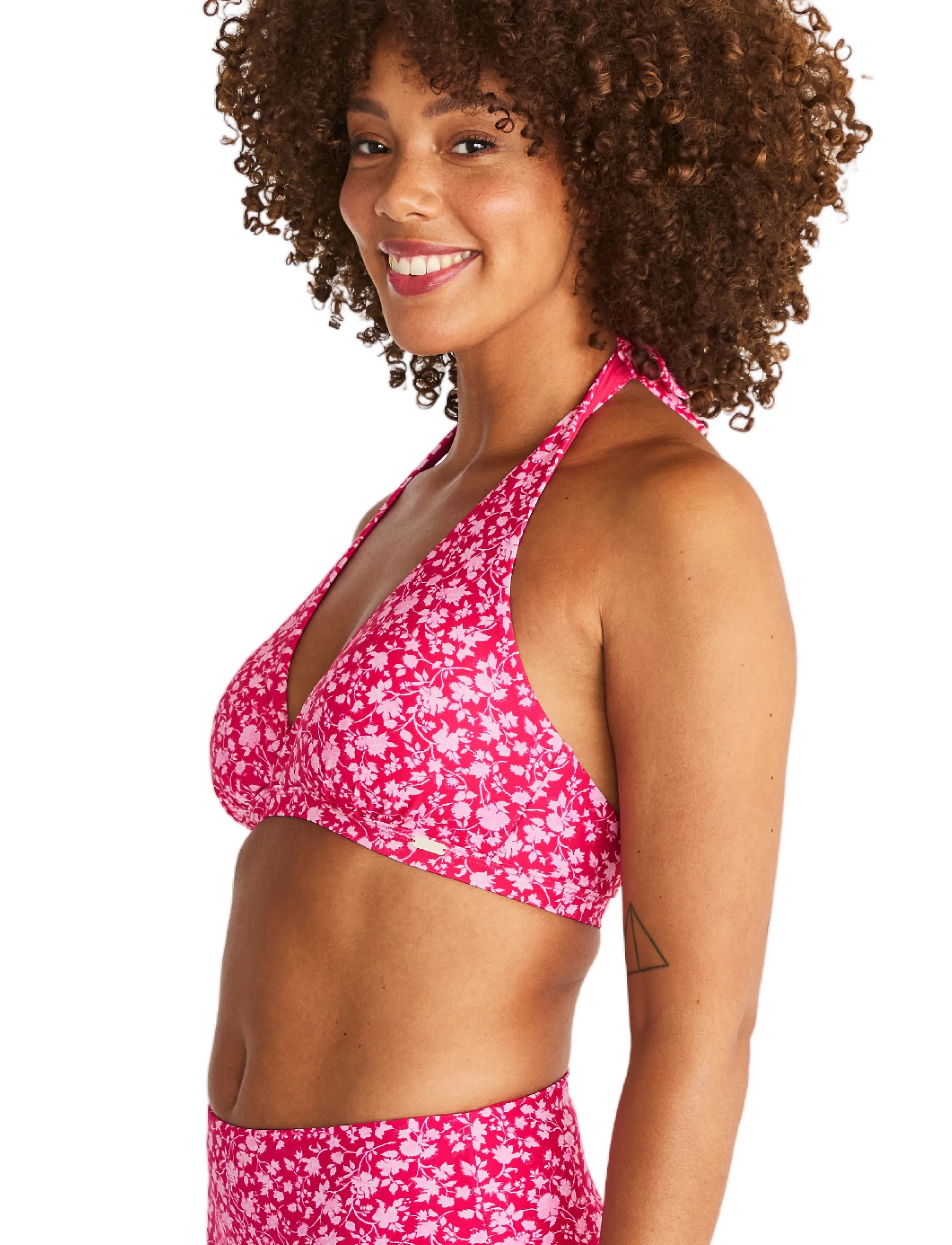 Abecita - MAUI HALTERNECK BIKINI BRA Pink crush - trekantsbikinier - pink lady - 3