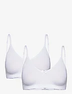 Little Wonder soft bra 2-pack White - WHITE