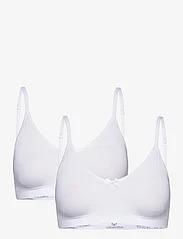 Abecita - Little Wonder soft bra 2-pack White - tanktopbeha's - white - 0