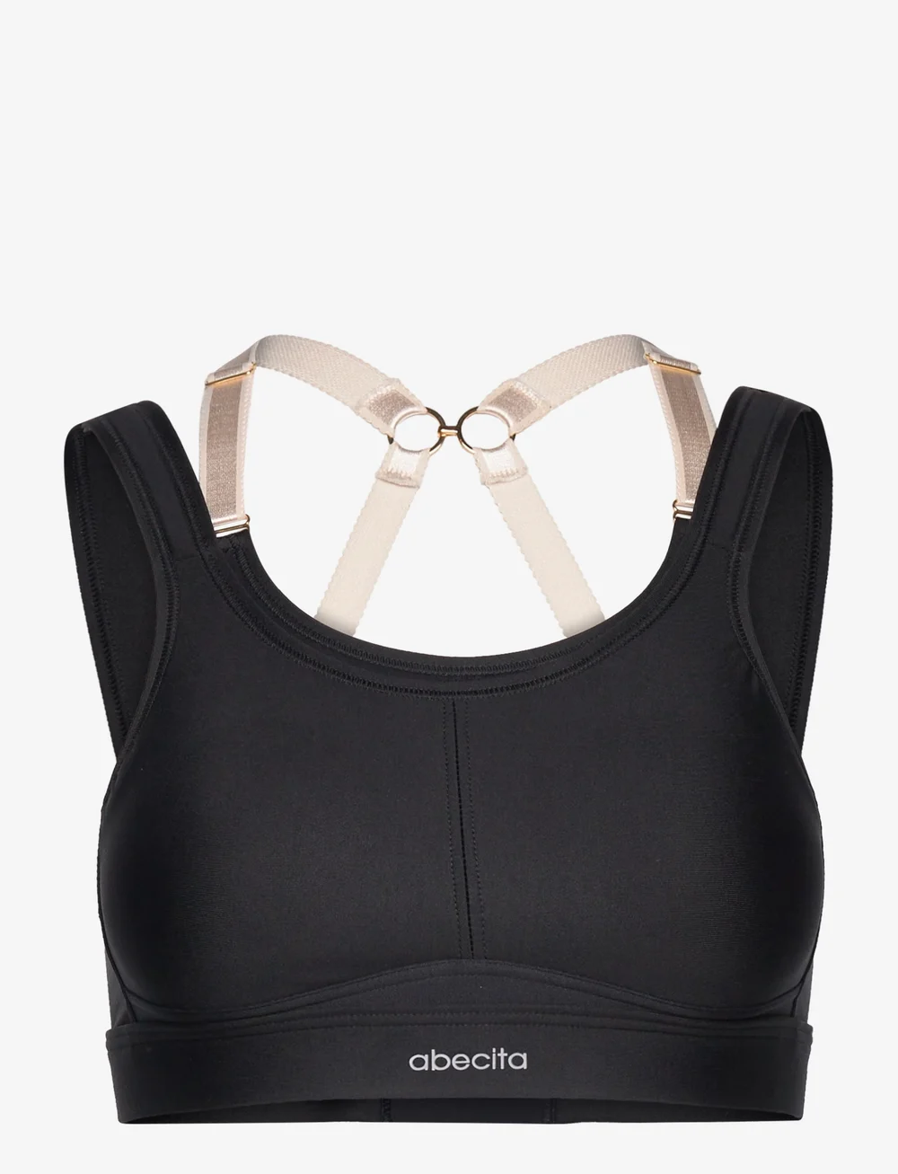 Abecita - POWERFUL SPORT BRA MOULDED CUPS - sport bh:ar - black - 0