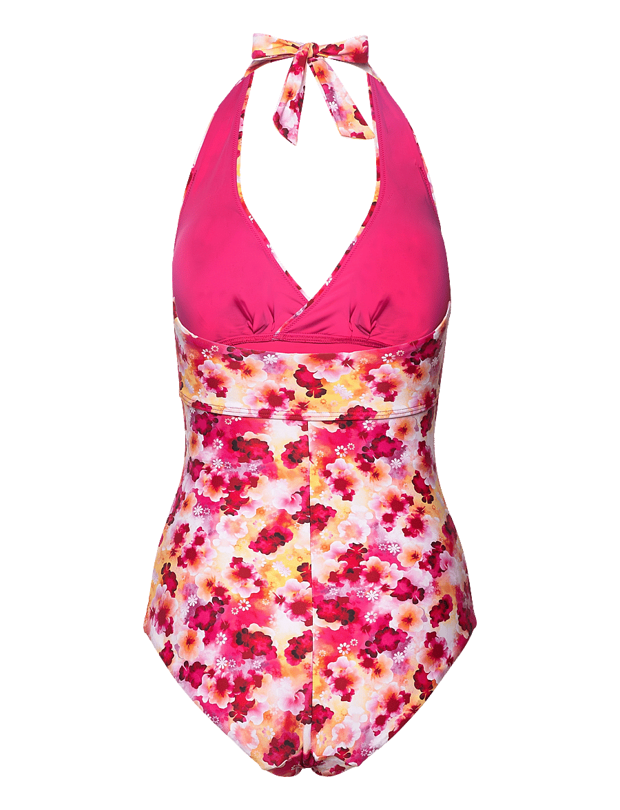 Abecita - HAITI HALTERNECK SWIMSUIT Pink crush - badedragter - pink - 2
