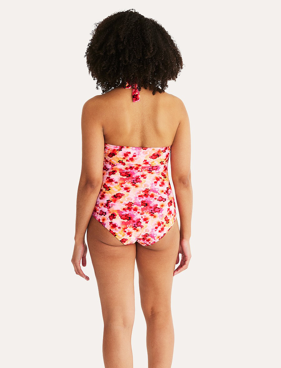 Abecita - HAITI HALTERNECK SWIMSUIT Pink crush - badedragter - pink - 3