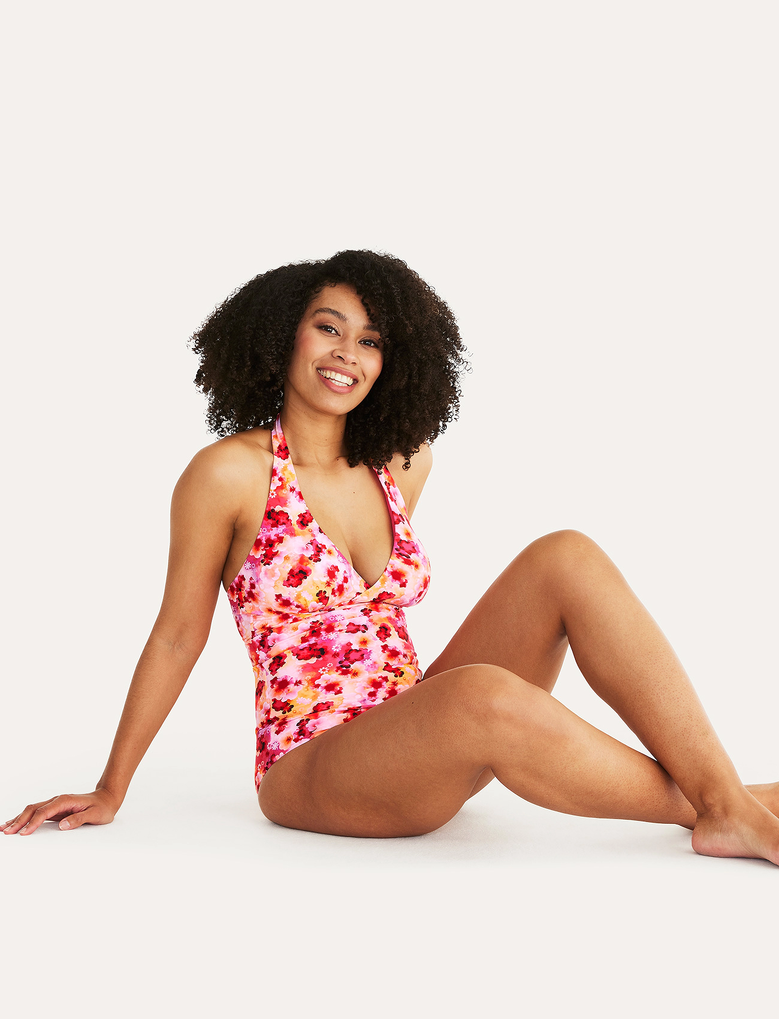Abecita - HAITI HALTERNECK SWIMSUIT Pink crush - badedragter - pink - 4
