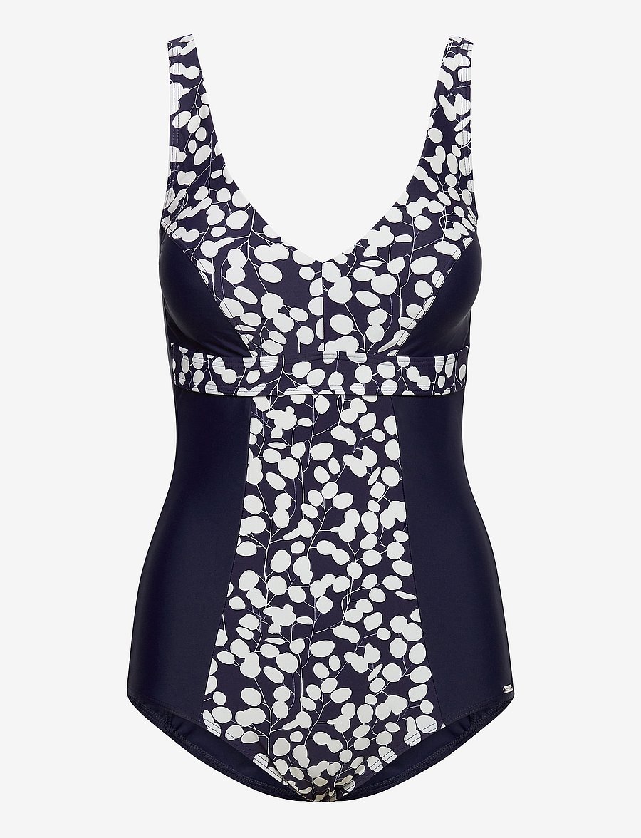 Abecita - ENGLISH GARDEN KANTERS SWIMSUIT Navy/White - baddräkter - navy/offwhite - 1