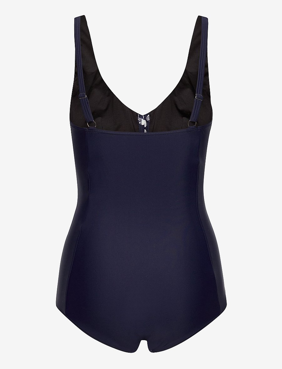 Abecita - ENGLISH GARDEN KANTERS SWIMSUIT Navy/White - baddräkter - navy/offwhite - 2