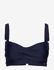 Abecita - Capri,twisted soft bra - wired bikinitops - navy - 0
