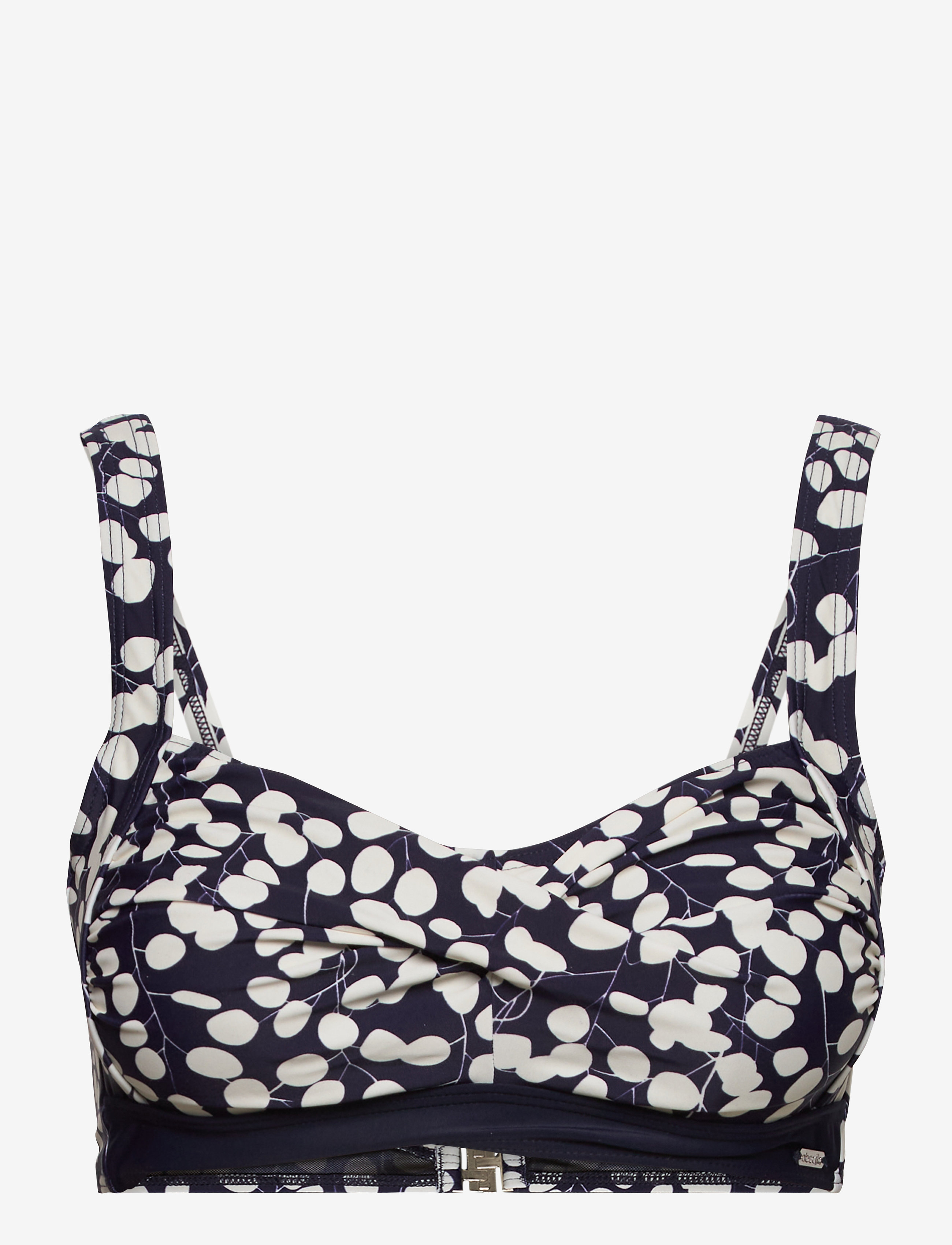 ABECITA English Garden Twisted Bikini BH Navy/Weiß Blau - D/Ex100 - Damen