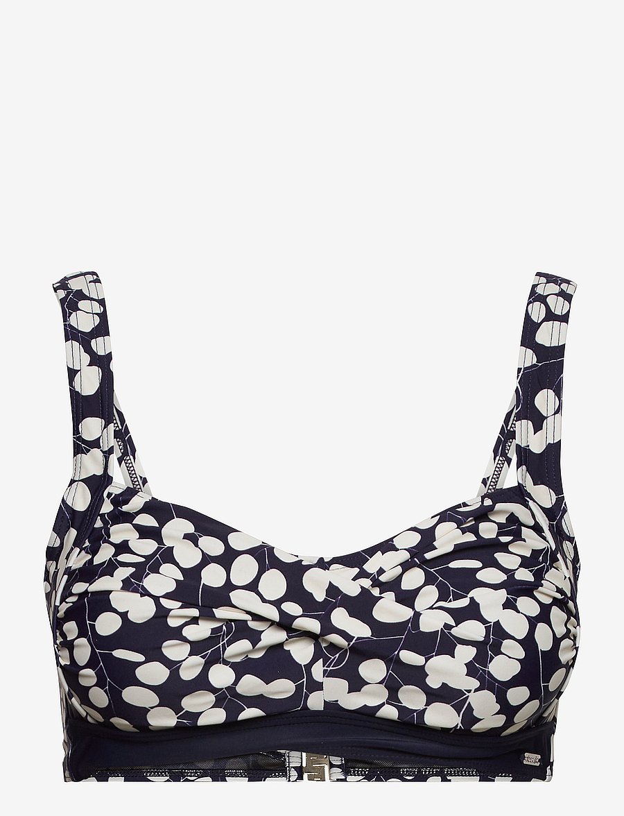 Abecita - ENGLISH GARDEN TWISTED BIKINI BRA Navy/White - bikini-oberteile mit bügel - navy/white - 1