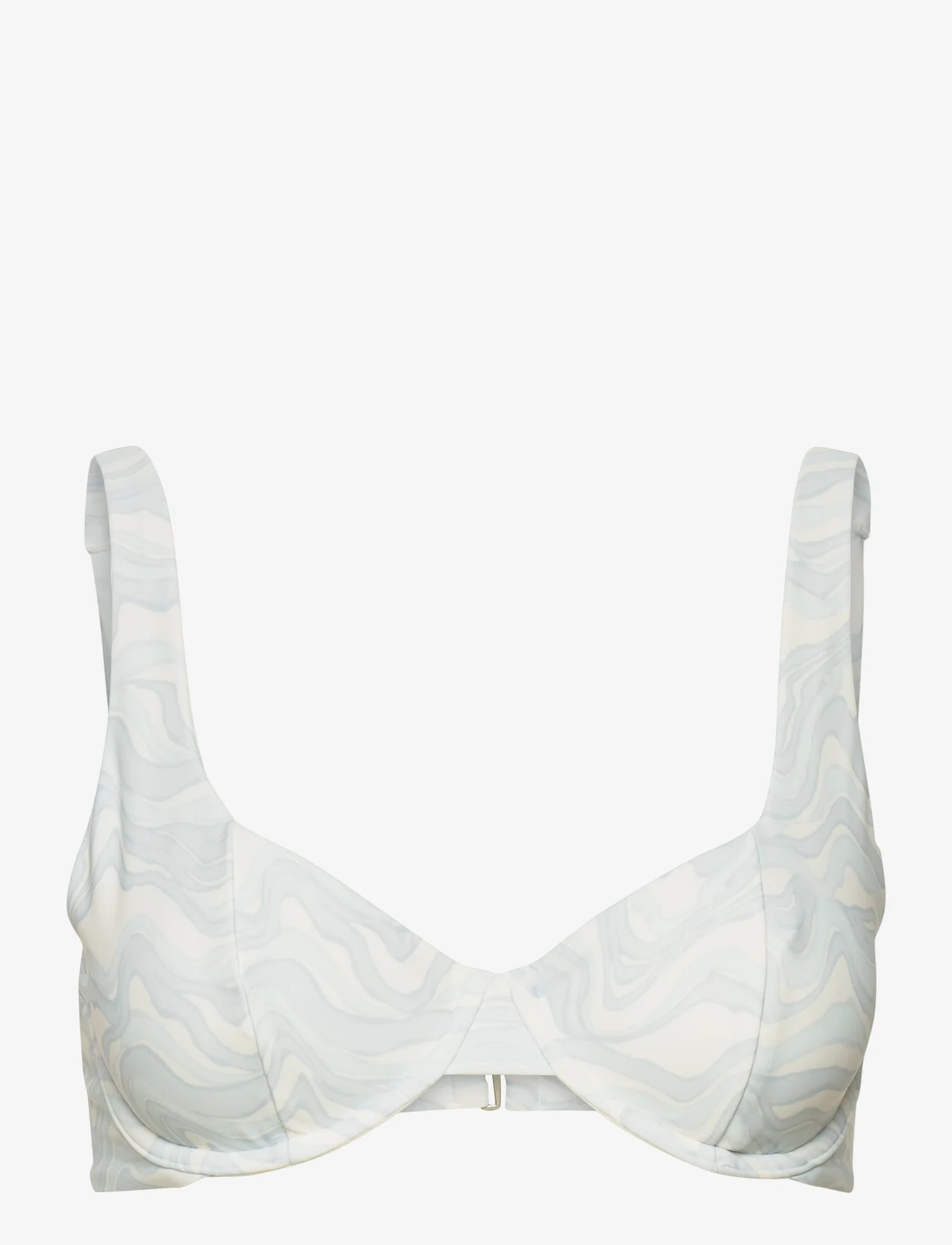 Abercrombie & Fitch - ANF WOMENS SWIM - bikini augšiņa ar lencēm - blue wave print - 0