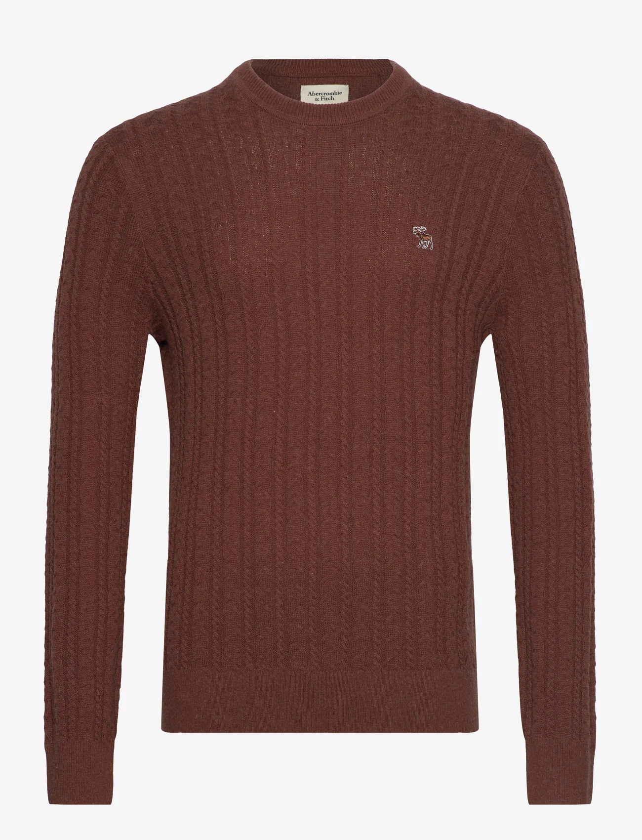 Abercrombie & Fitch - ANF MENS SWEATERS - knitted round necks - friar brown - 0