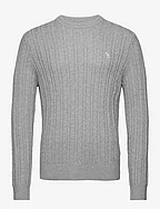 ANF MENS SWEATERS - LIGHT GRAY HEATHER