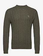 ANF MENS SWEATERS - OLIVE HEATHER
