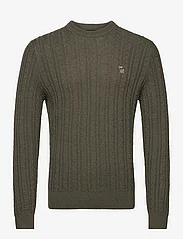 Abercrombie & Fitch - ANF MENS SWEATERS - strik med rund hals - olive heather - 0