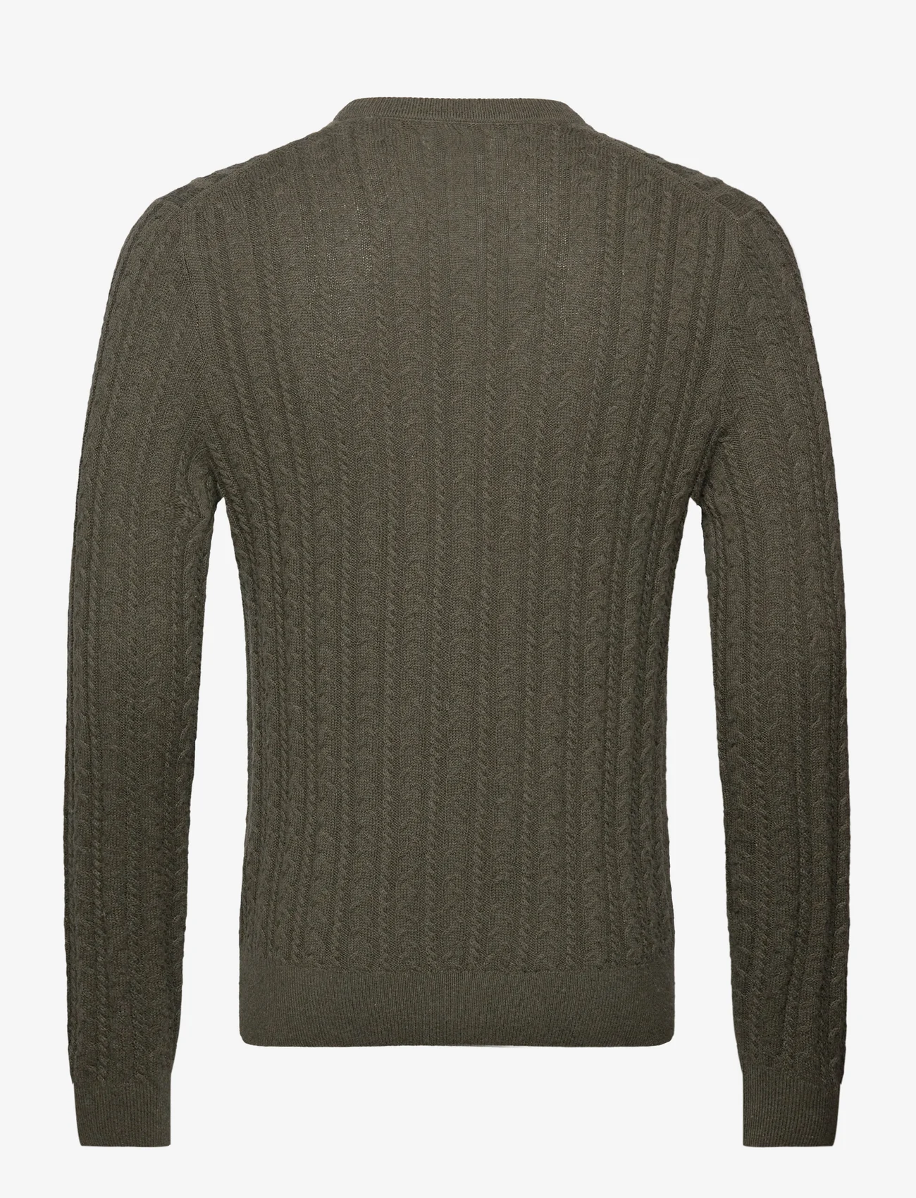 Abercrombie & Fitch - ANF MENS SWEATERS - knitted round necks - olive heather - 1