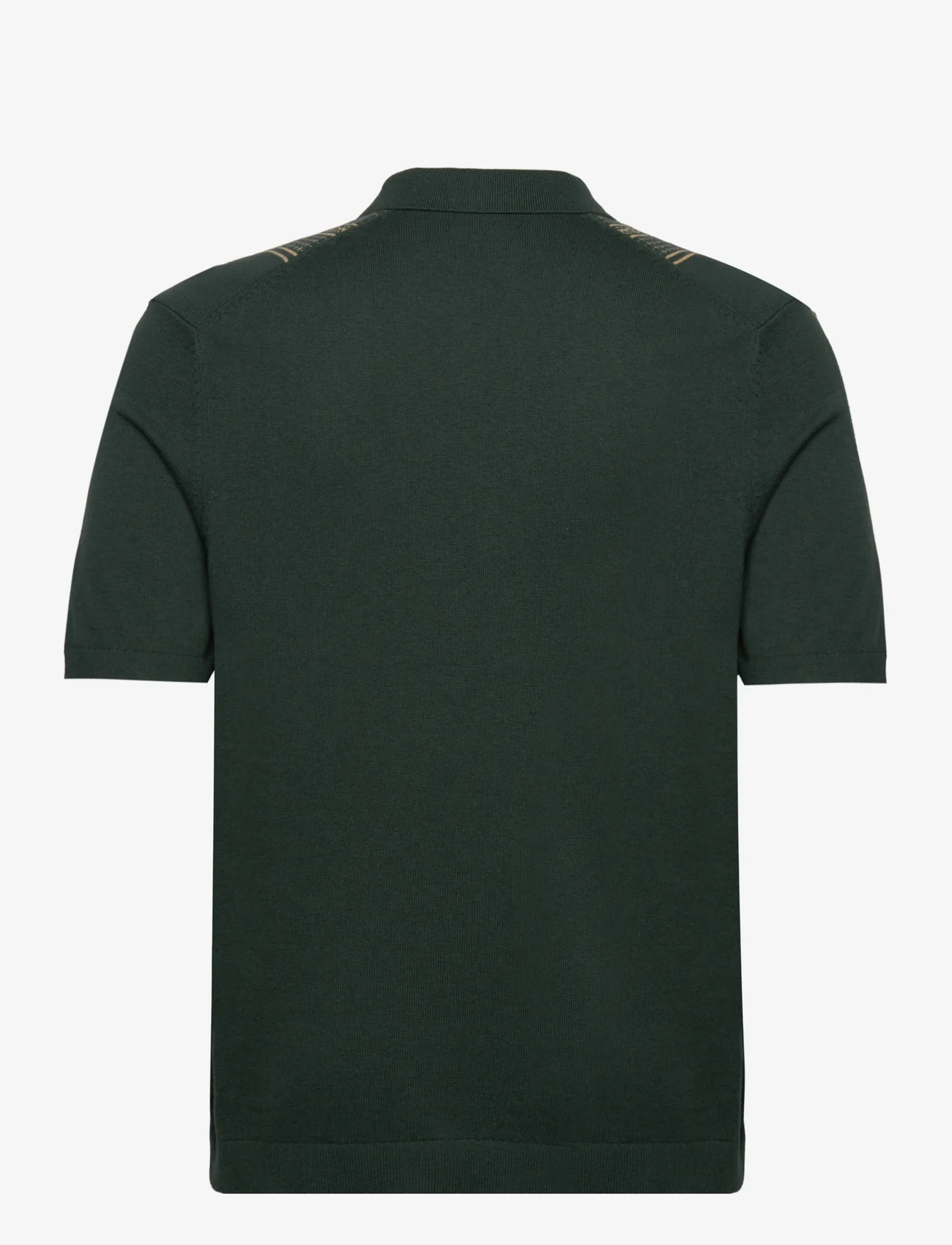 Abercrombie & Fitch - ANF MENS SWEATERS - polo marškinėliai trumpomis rankovėmis - darkest spruce blocked stripe - 1