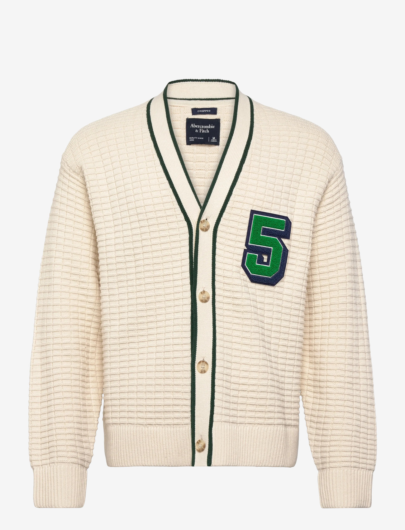 Abercrombie & Fitch - WAFFLE CROPPED CARDIGAN - cardigans - 150 - 0