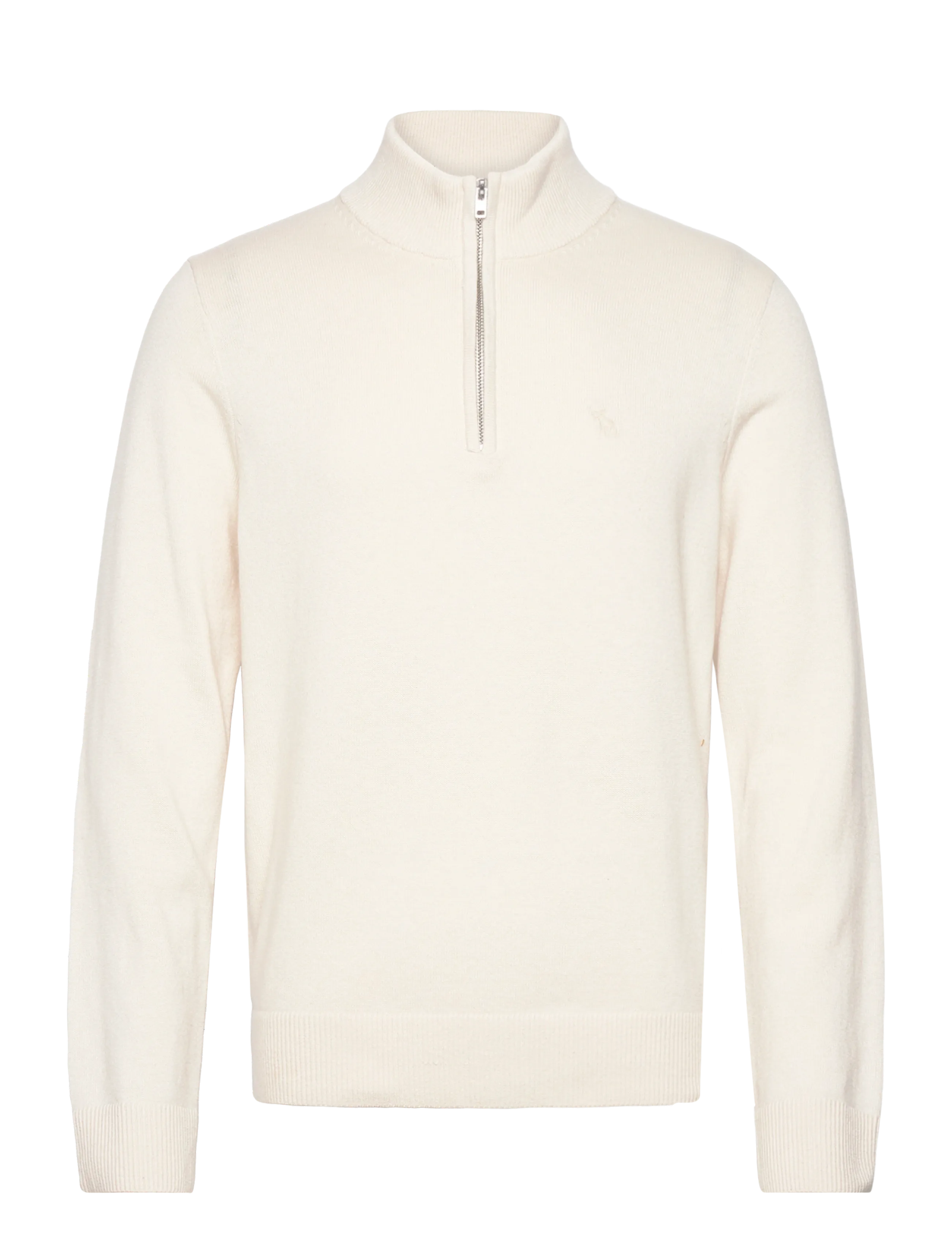 Abercrombie & Fitch LONG SLEEVE ICON QUARTER ZIP - Tøj - 150 / cream