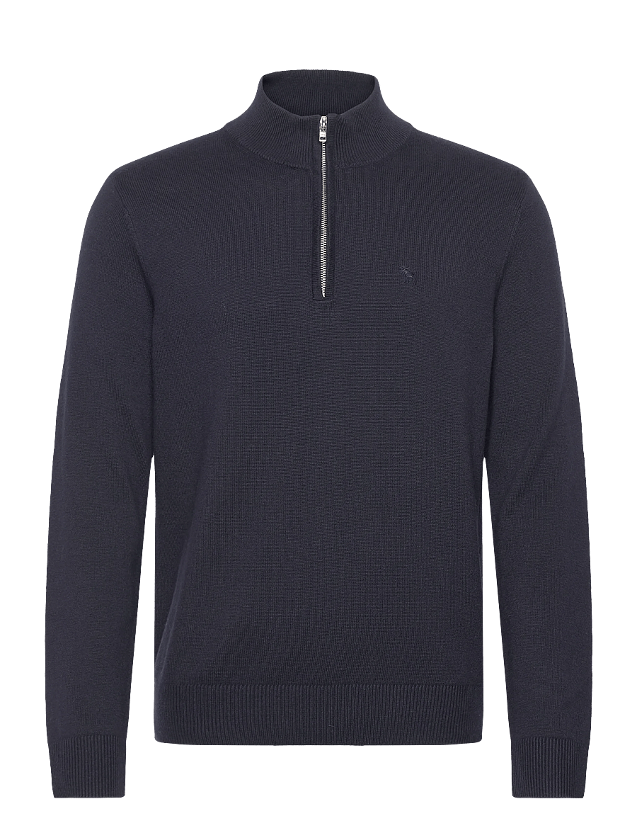 Abercrombie & Fitch - LONG SLEEVE ICON QUARTER ZIP - poolpika lukuga džemprid - 200 - 0