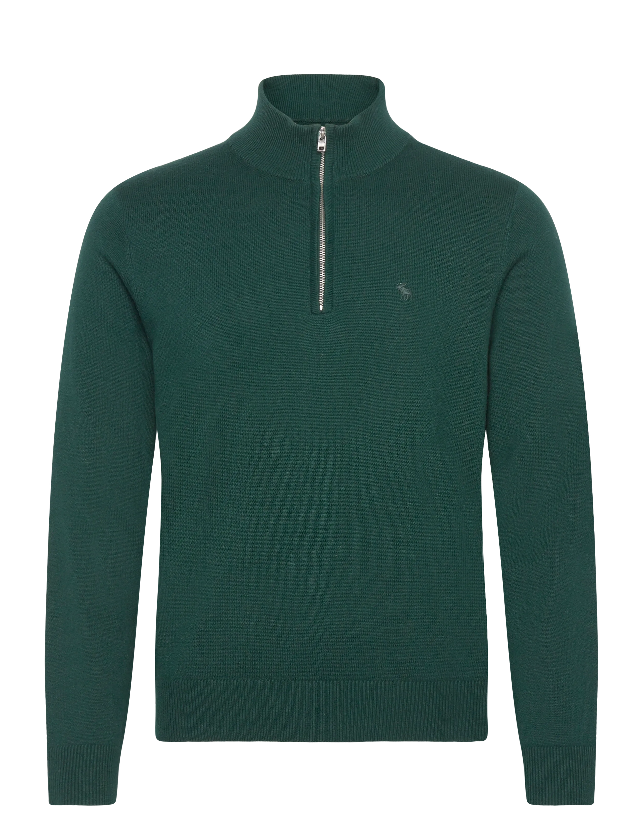 ABERCROMBIE & FITCH Lange Ärmel Icon Quarter Zip Grün - S - Herren