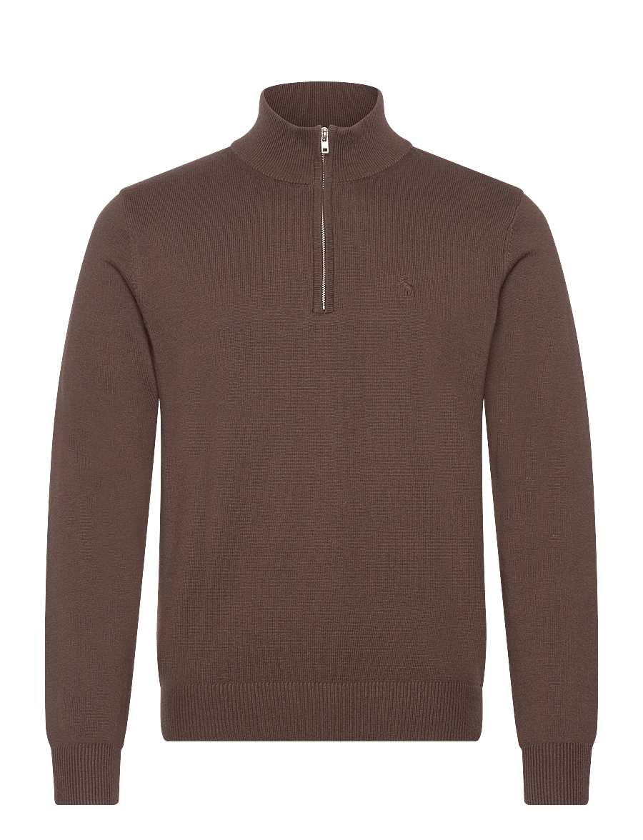 Abercrombie & Fitch - LONG SLEEVE ICON QUARTER ZIP - halfzip strik - 400 - 0