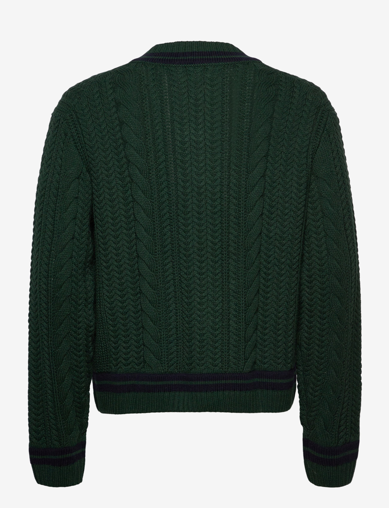 Abercrombie & Fitch - OVERSIZED CRICKET CABLE V NECK - herbstliche kleidung - 300 - 1