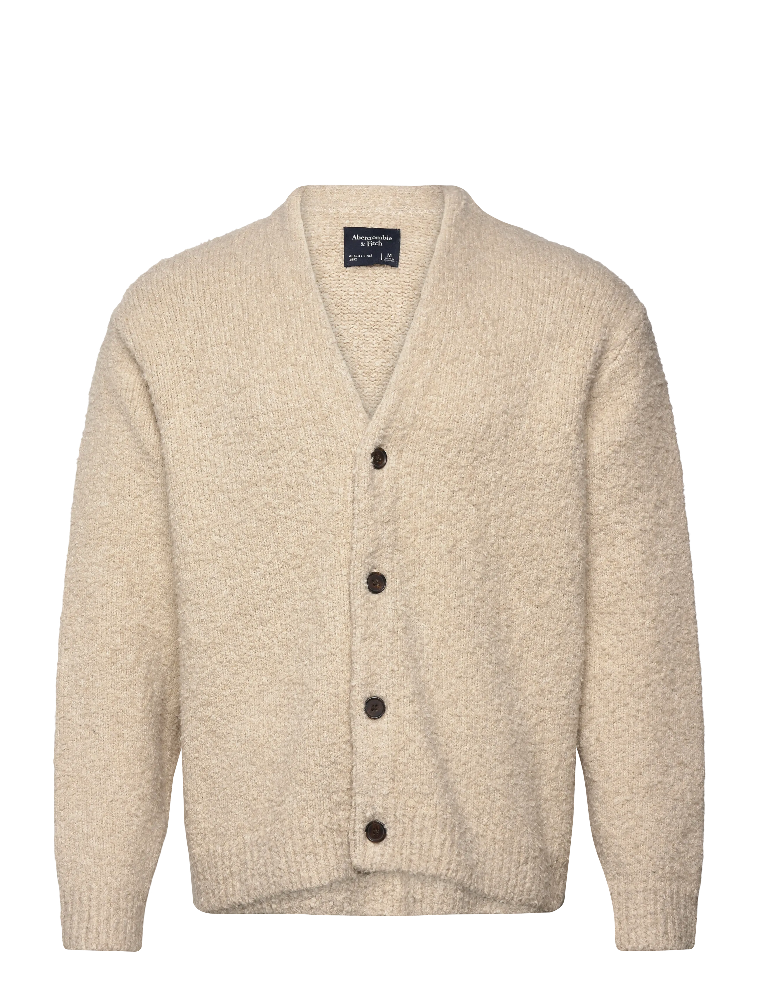 Abercrombie & Fitch BOUCLE VINTAGE CARDIGAN - Kudumid - 150 / beige