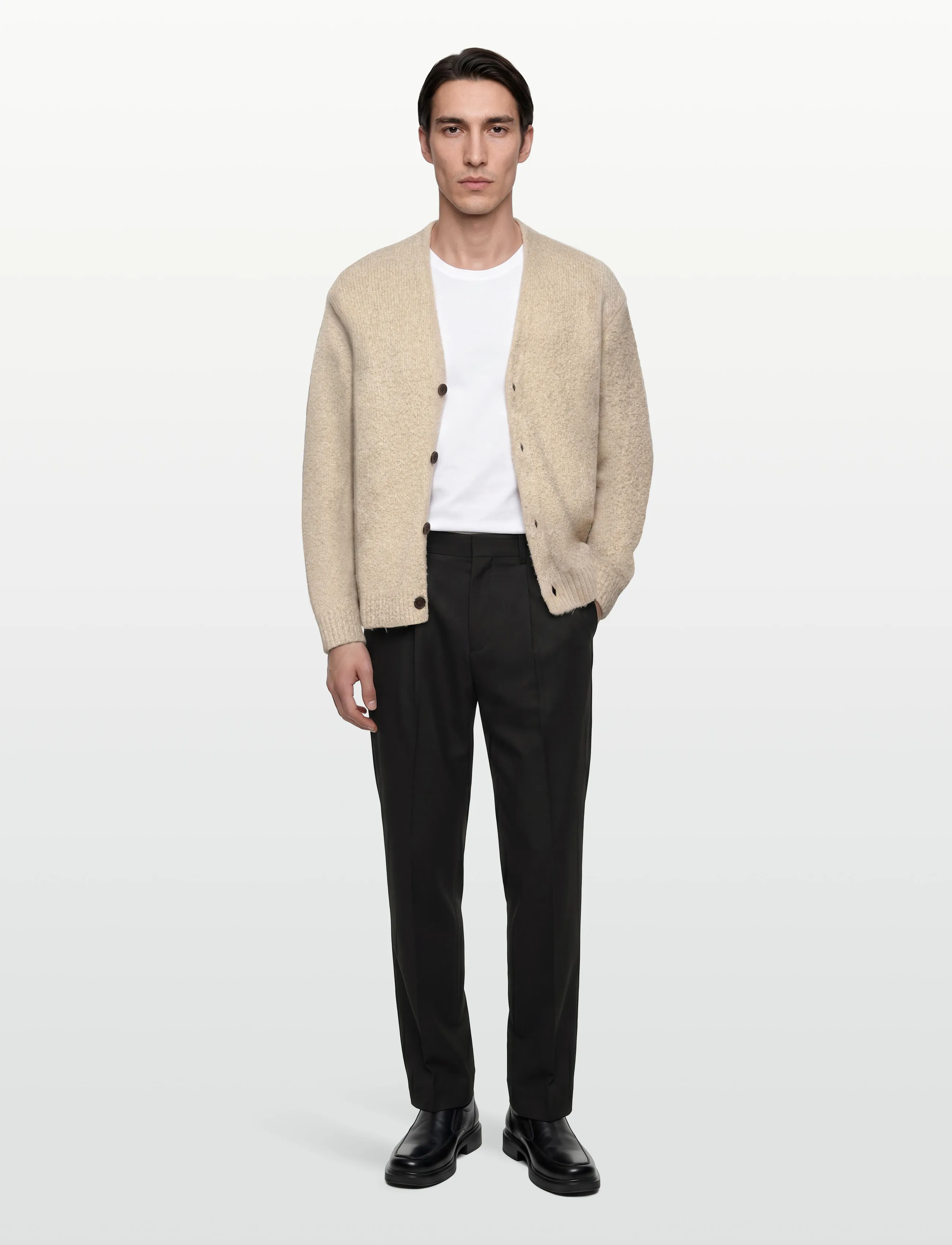 Abercrombie & Fitch BOUCLE VINTAGE CARDIGAN - Soodsad stiilid - 150 / beige