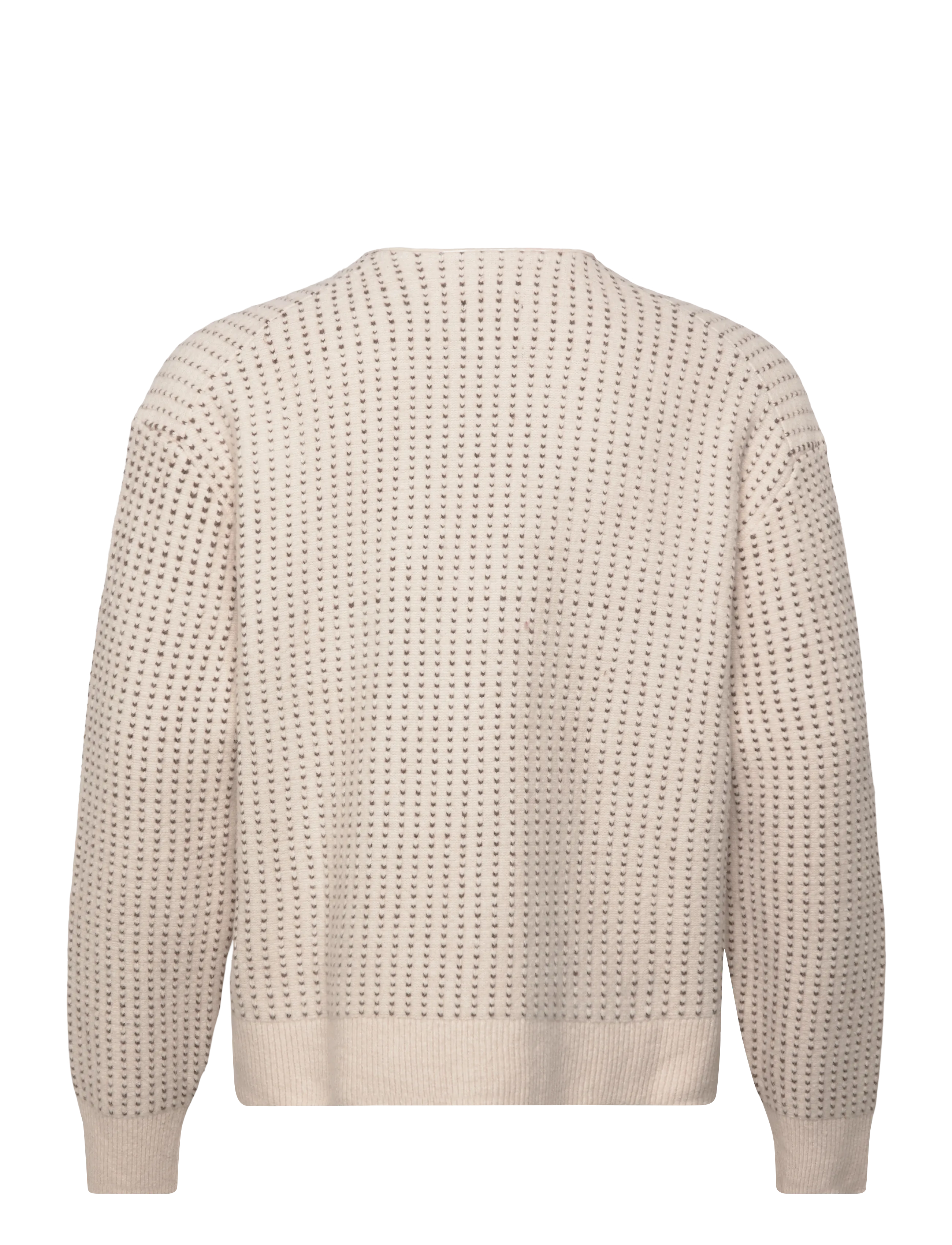 Abercrombie & Fitch - CREAM BIRDSEYE CROPPED VINTAGE CARDIGAN - gilets - 100 - 1