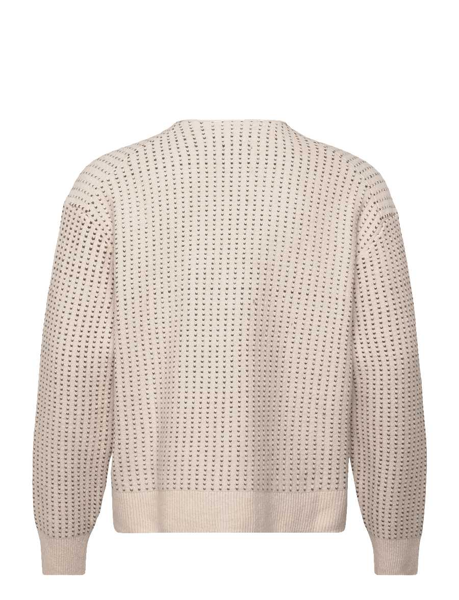Abercrombie & Fitch - CREAM BIRDSEYE CROPPED VINTAGE CARDIGAN - strickjacken - 100 - 1