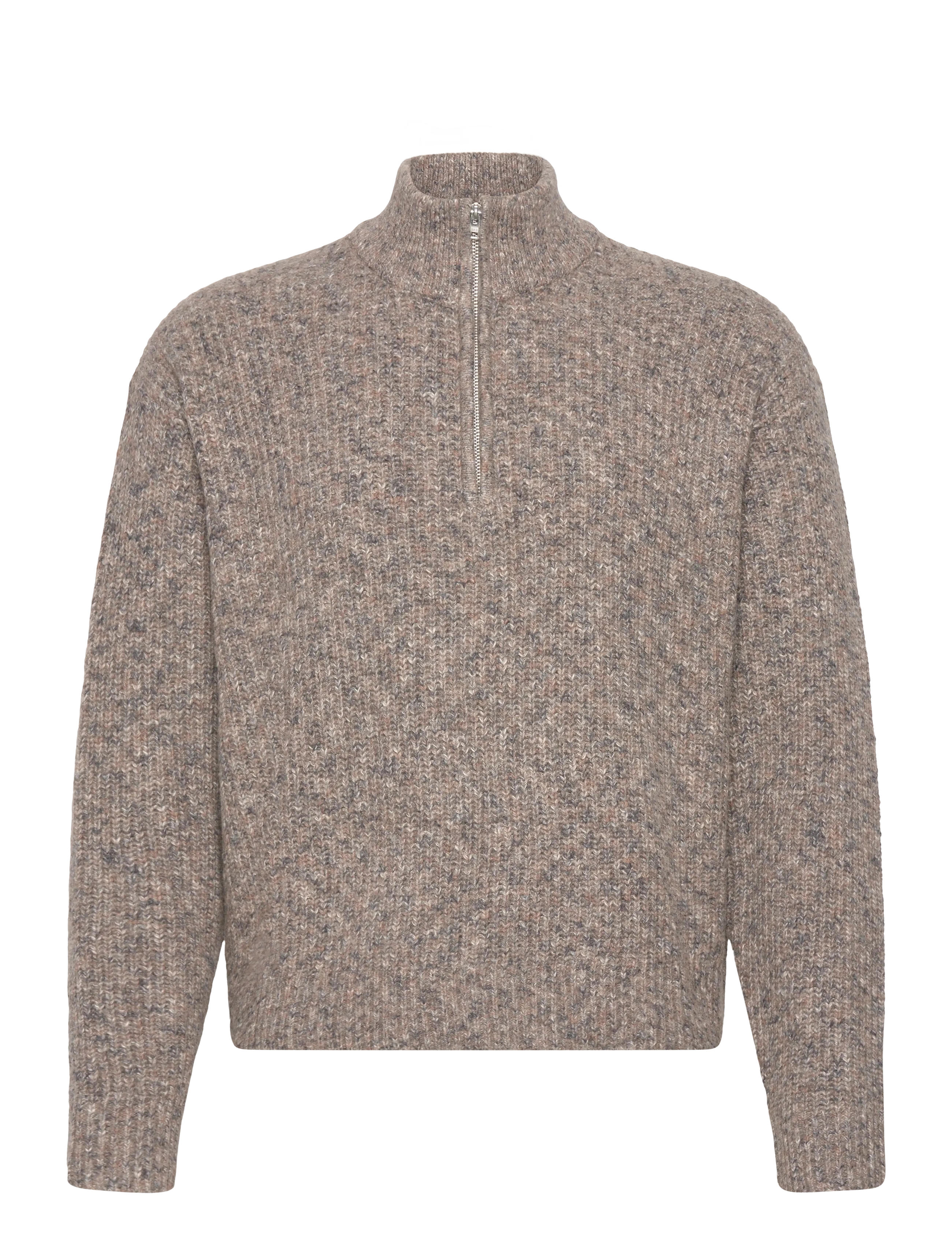 ABERCROMBIE & FITCH Quarter Zip Beige - M - Herren