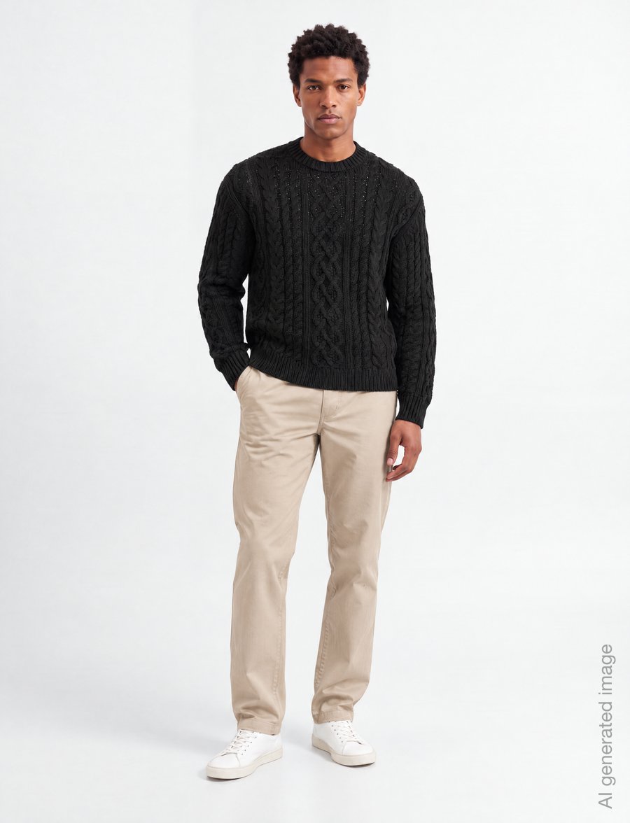 Abercrombie & Fitch - Cable Crew - rundhals - 900 - 0