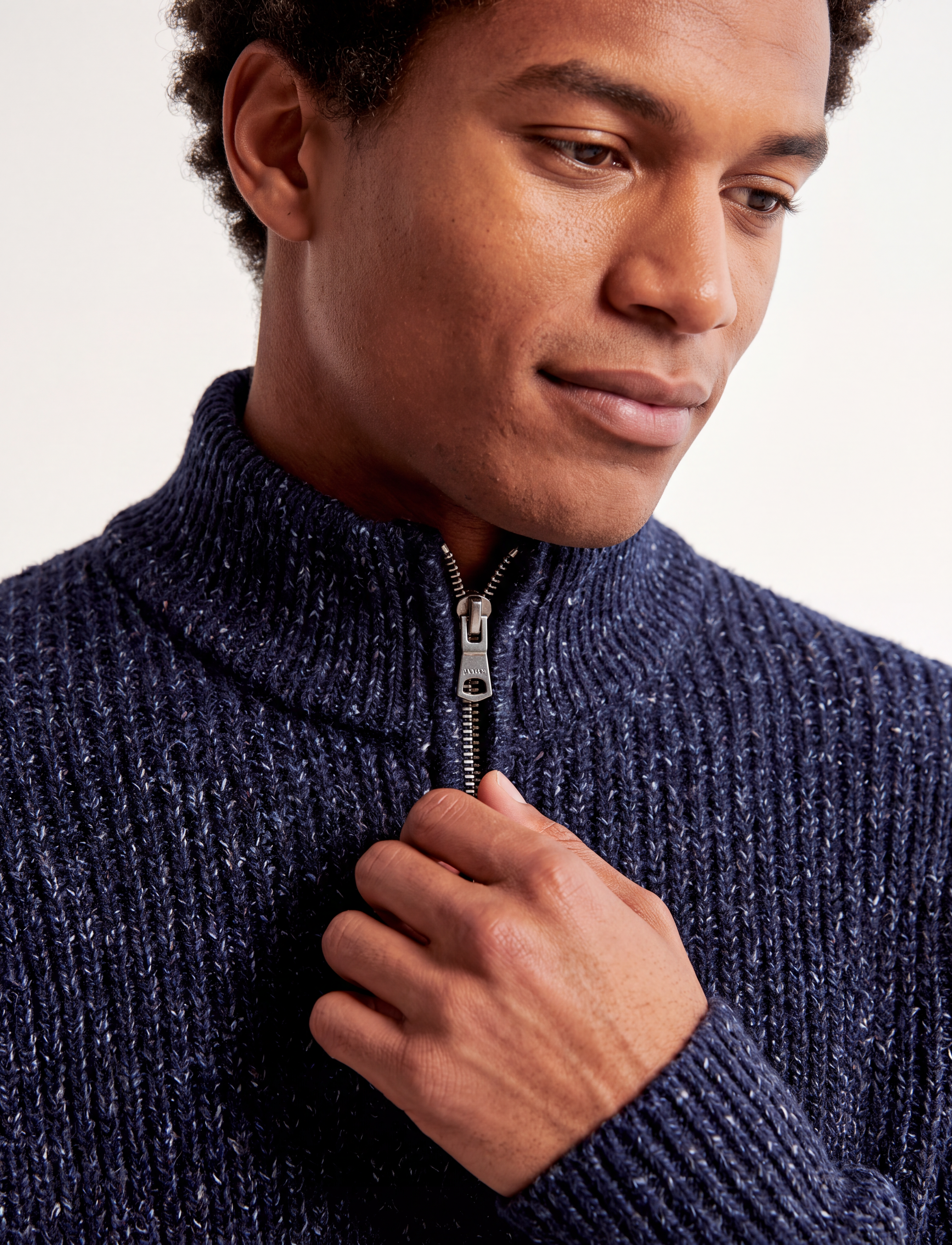 Abercrombie & Fitch Oct4 Neat Navy Fleck It Qz polotröjor herr – bild 3