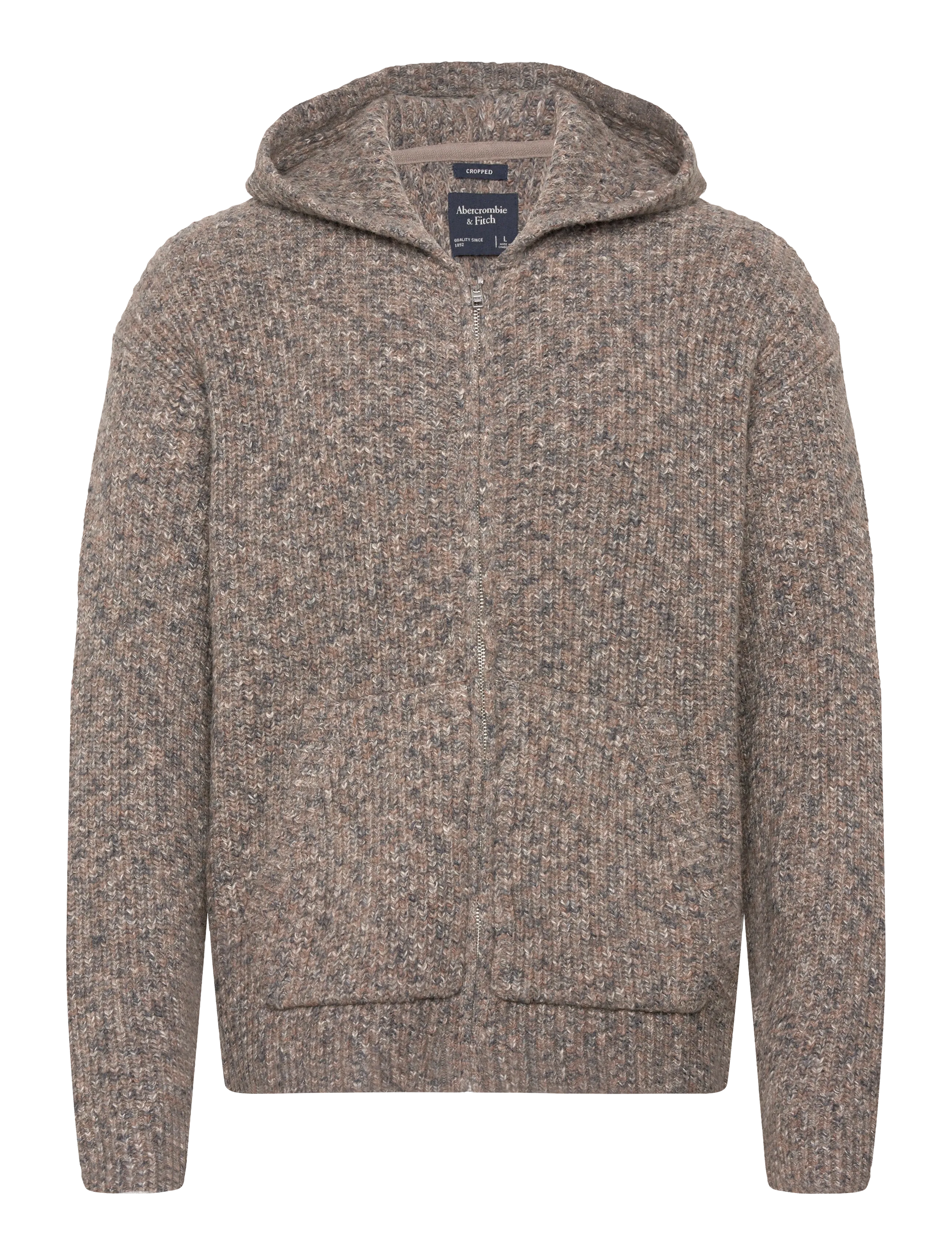 Abercrombie & Fitch STITCHY FULL ZIP HOOD - Pakkumised - 400 / brown