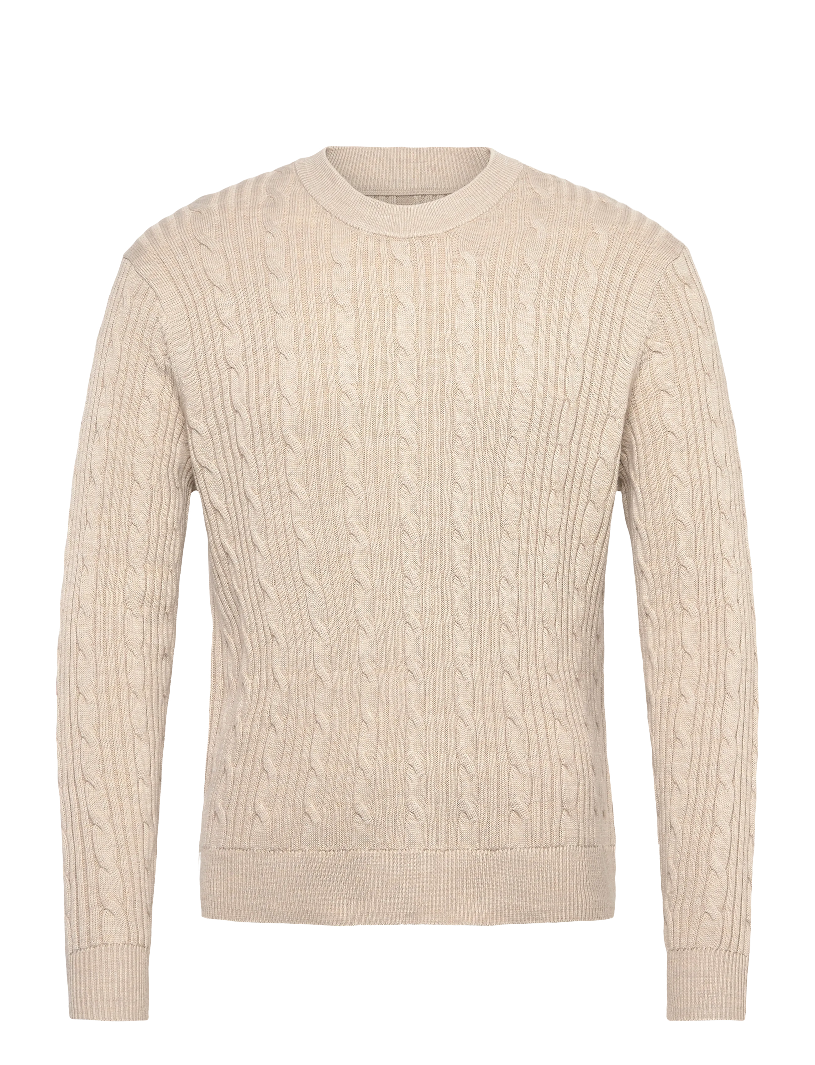 ABERCROMBIE & FITCH Sep5 Versatile Stitchy Crew Beige - XS - Herren