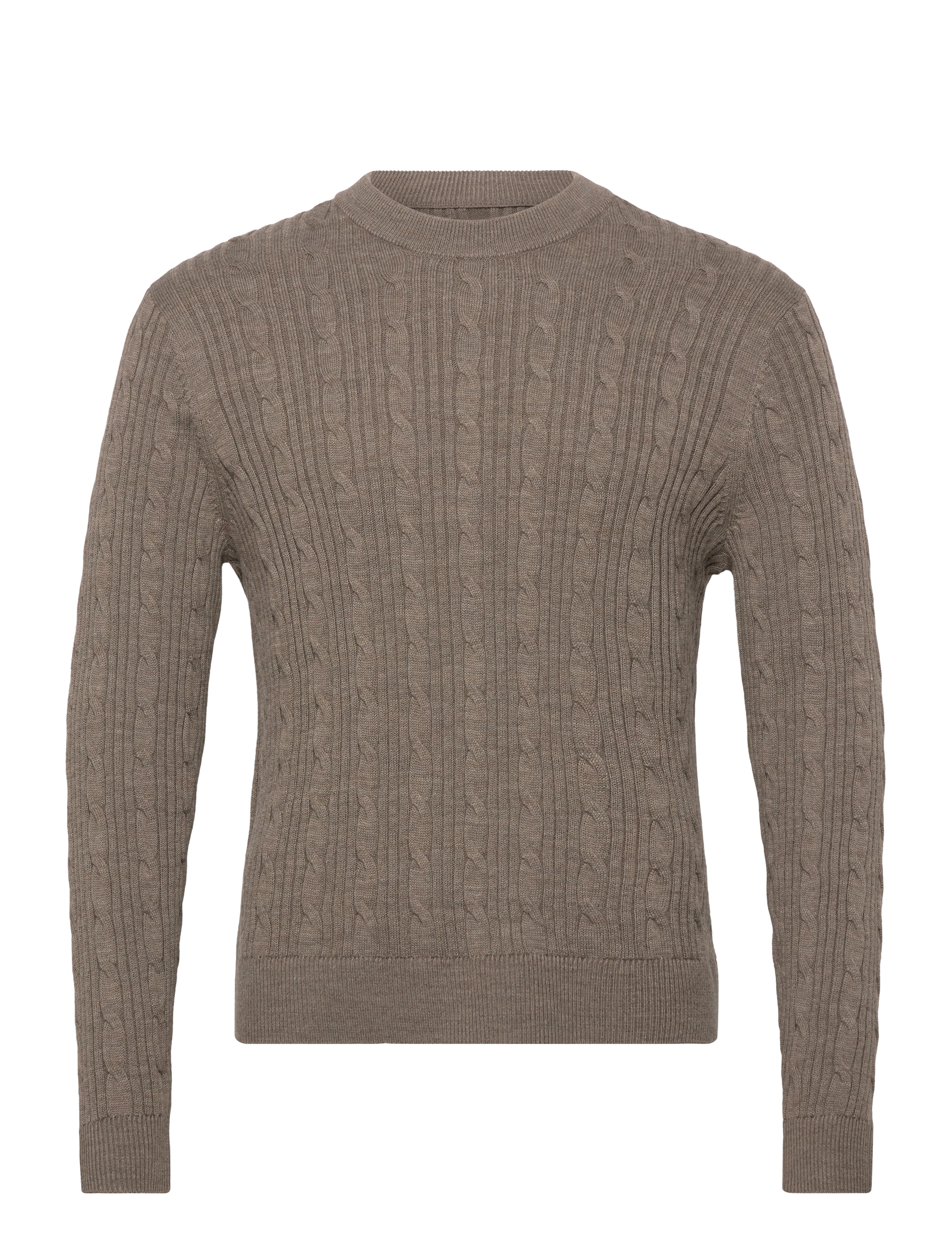 ABERCROMBIE & FITCH Sep5 Versatile Stitchy Crew Beige - S - Herren