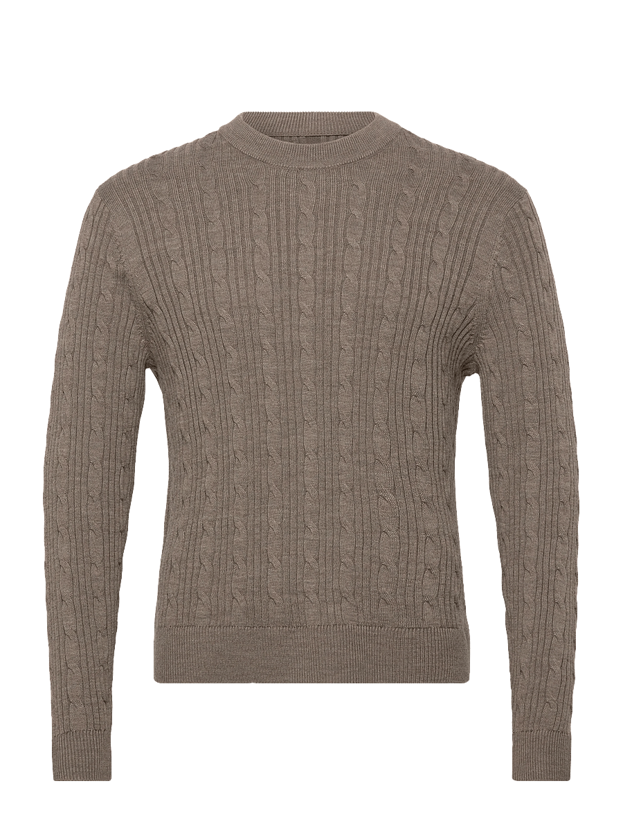Abercrombie & Fitch - SEP5 VERSATILE STITCHY CREW - Ümmarguse kaelusega kudumid - 400 - 0