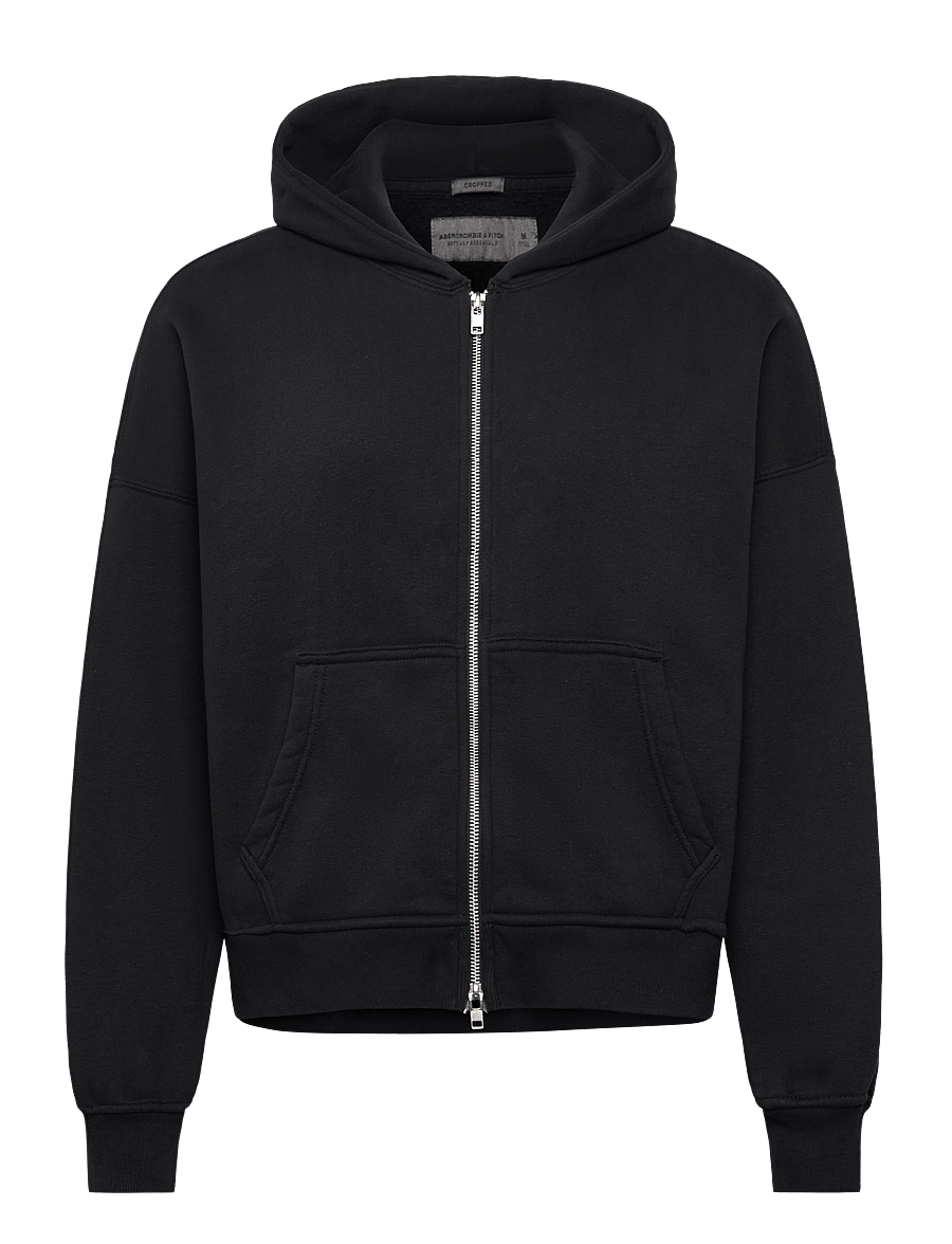 Abercrombie & Fitch - CROPPED FULL ZIP - kapuzenpullover - 900 - 0