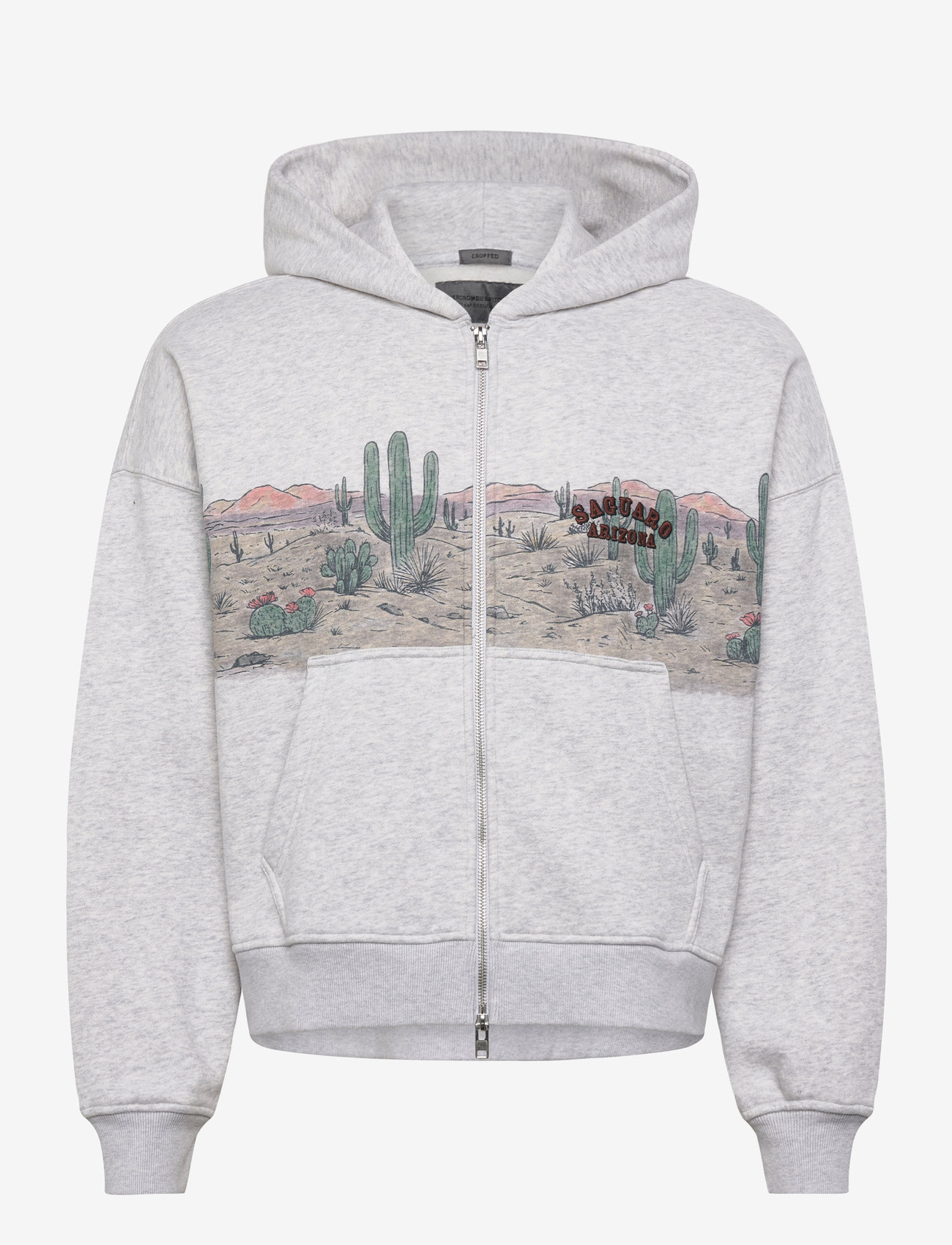 Abercrombie & Fitch - WESTERN NON LOGO - CROPPED FULL ZIP - hoodies - 112 - 0