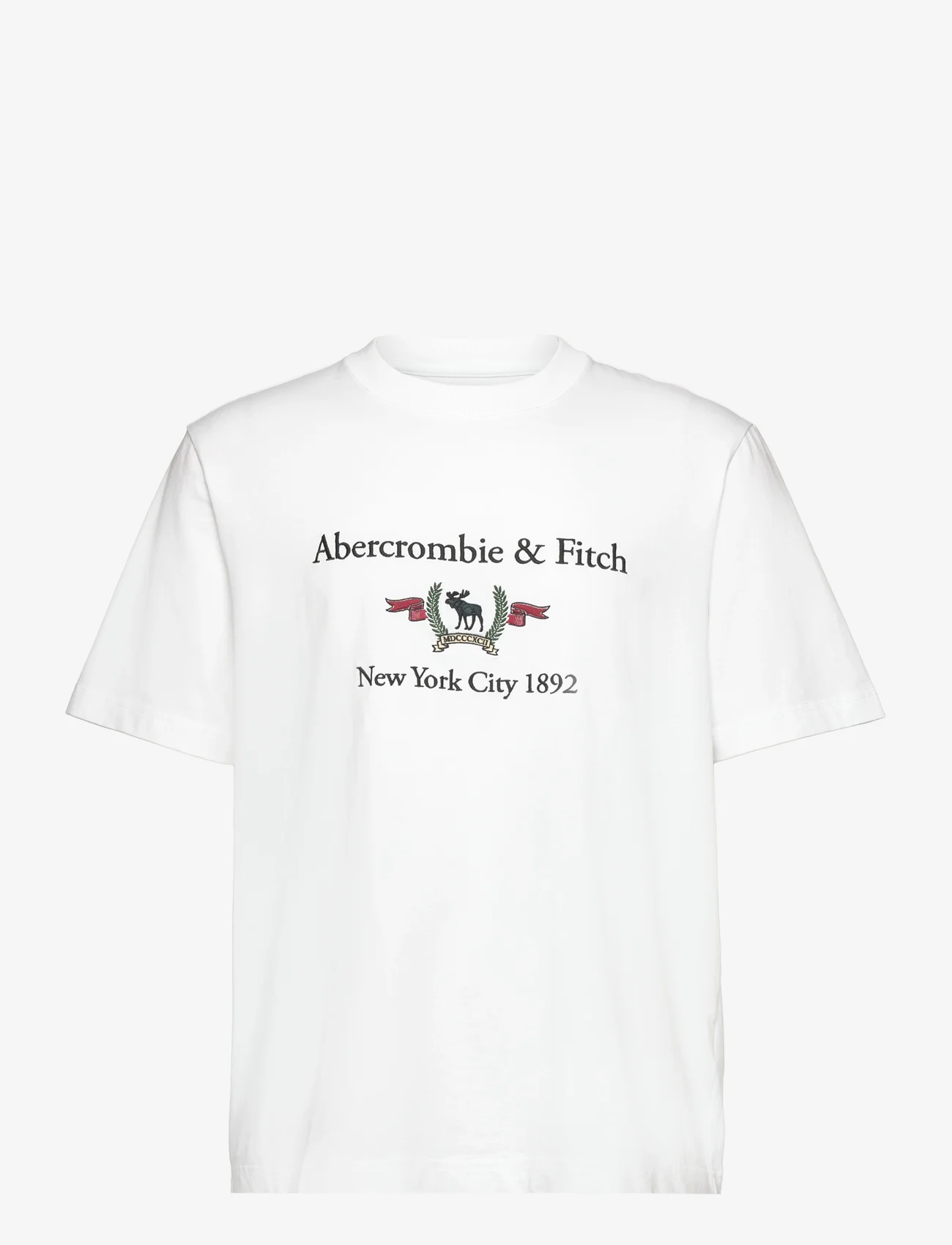 Abercrombie & Fitch - ANF MENS GRAPHICS - kortärmade t-shirts - bright white - 0
