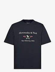 Abercrombie & Fitch - ANF MENS GRAPHICS - kortärmade t-shirts - sky captain - 0