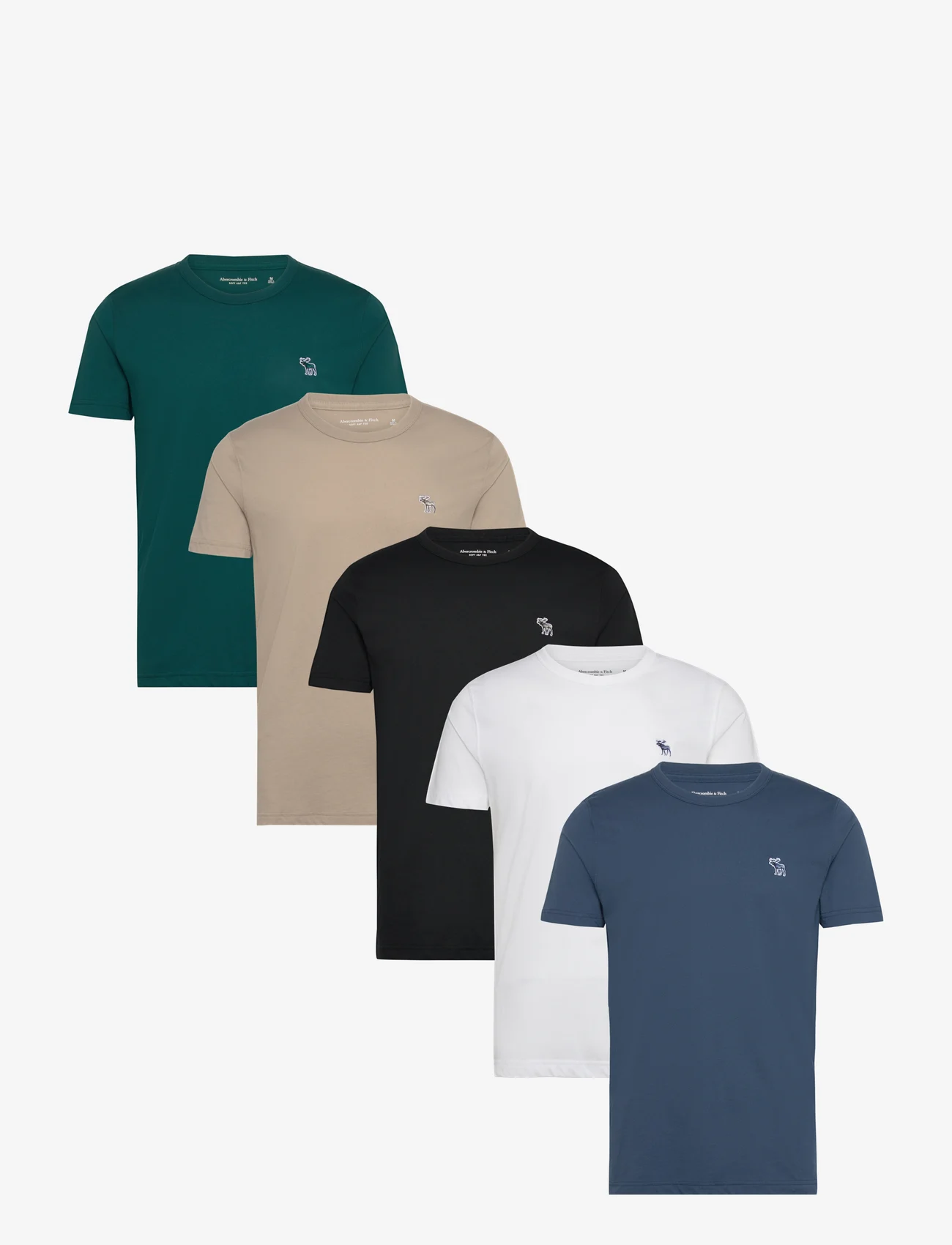 Abercrombie & Fitch - ANF MENS KNITS - laisvalaikio marškinėliai - black/blue/green/moonrock/white - 0